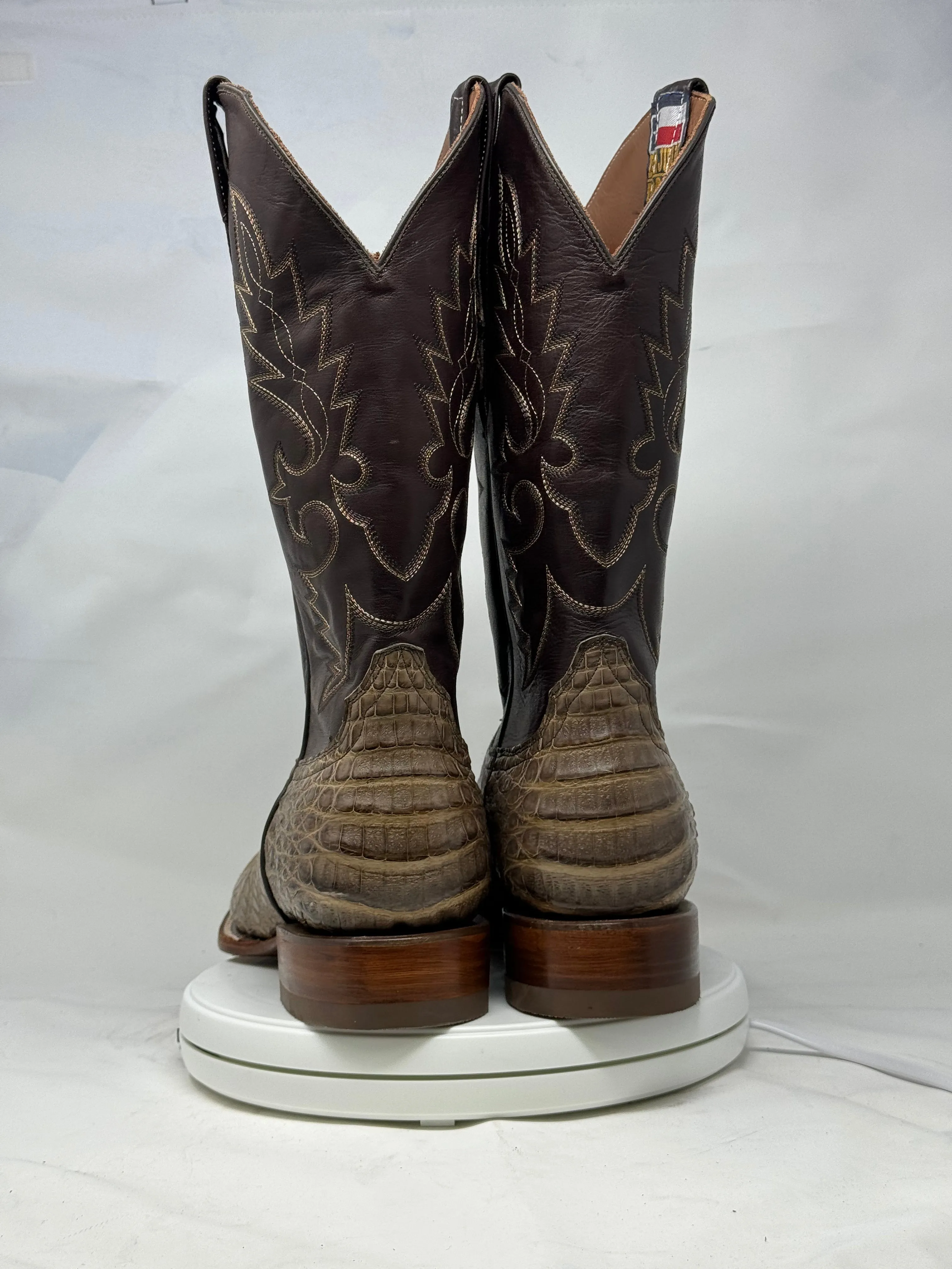 DJ2048 | Don Juan Boots Men's Caiman Belly Choco Mink H Toe P