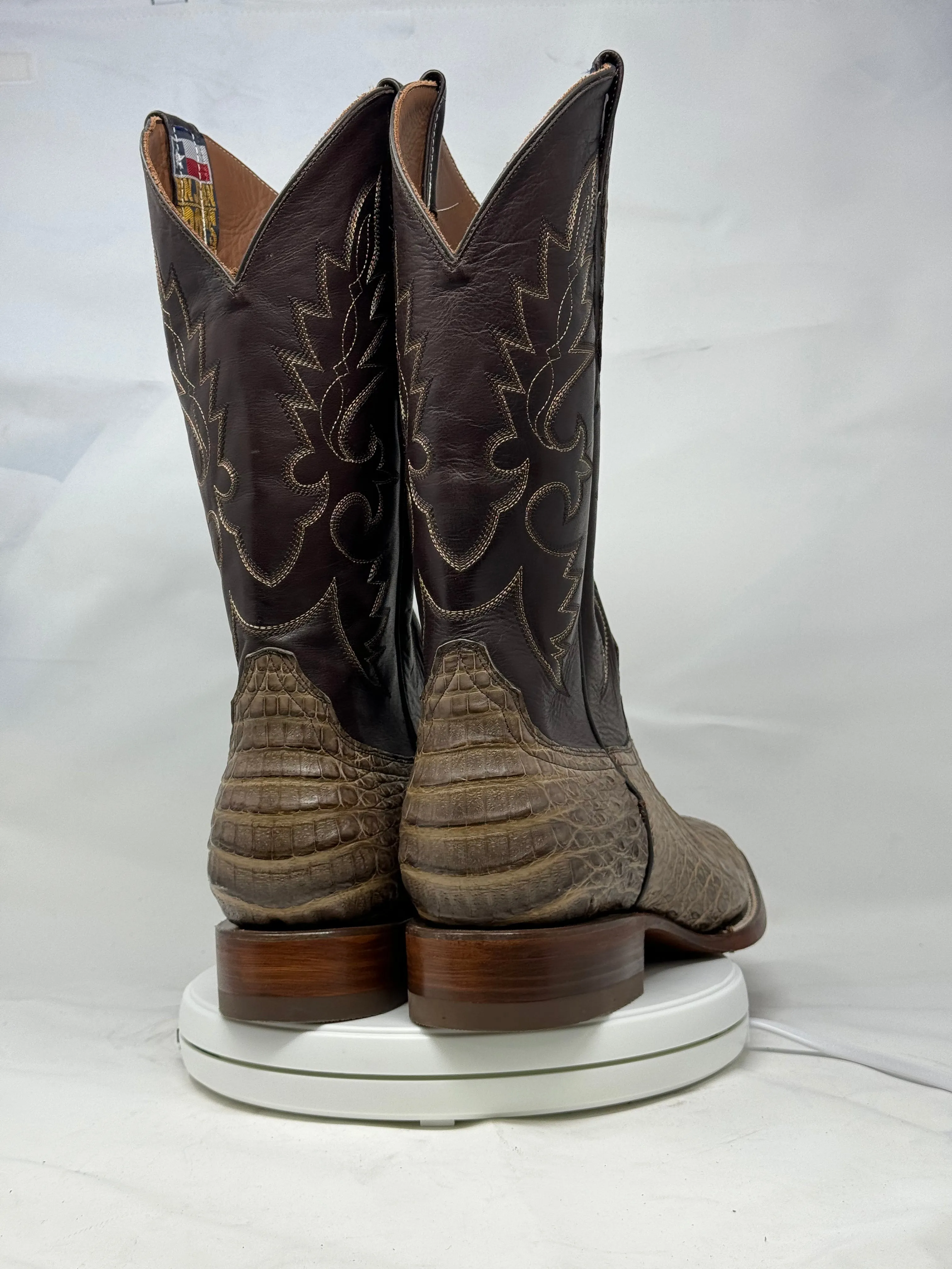 DJ2048 | Don Juan Boots Men's Caiman Belly Choco Mink H Toe P