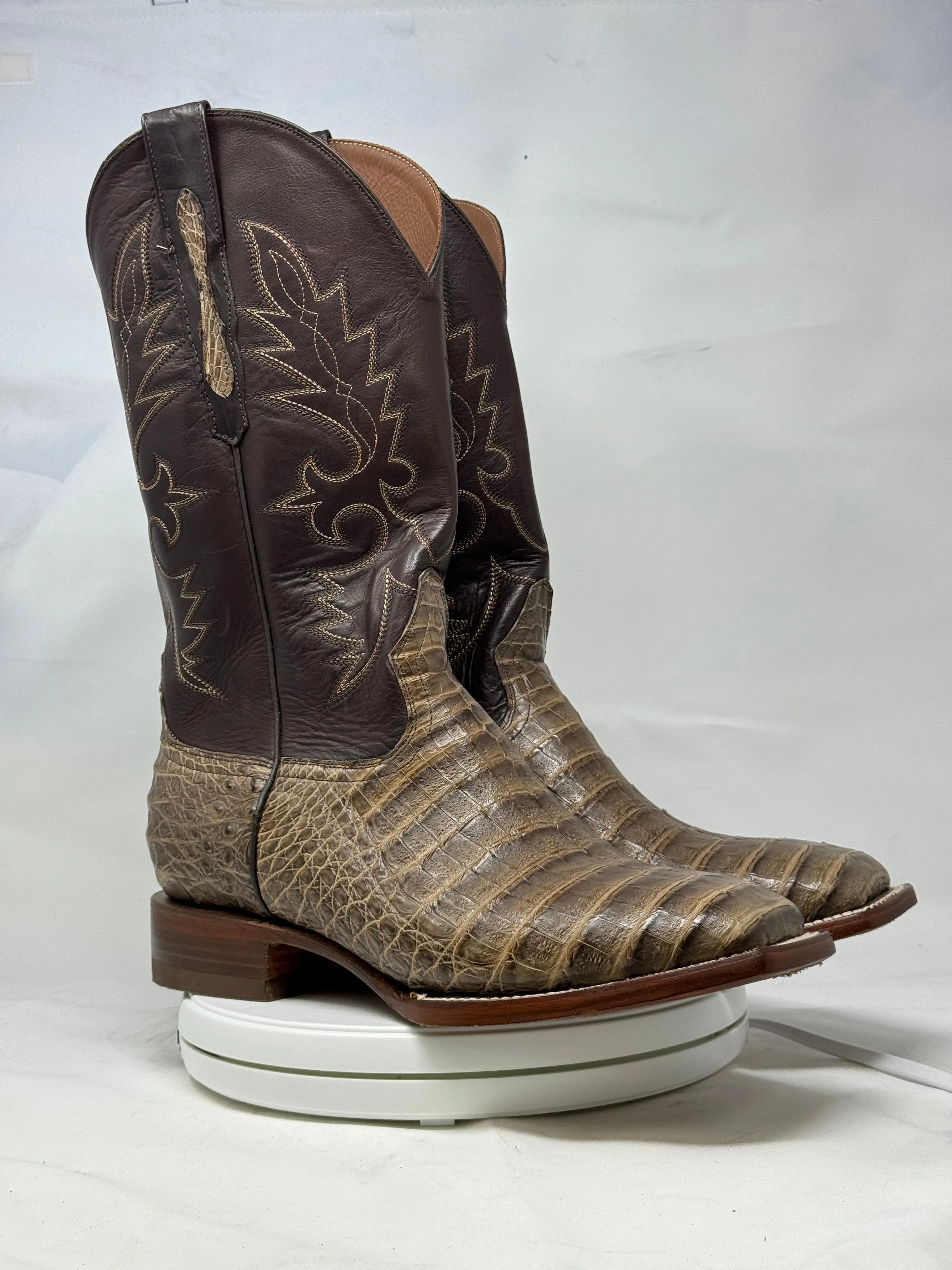 DJ2048 | Don Juan Boots Men's Caiman Belly Choco Mink H Toe P
