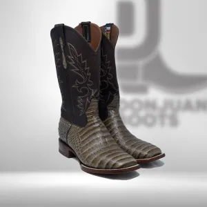 DJ2048 | Don Juan Boots Men's Caiman Belly Choco Mink H Toe P