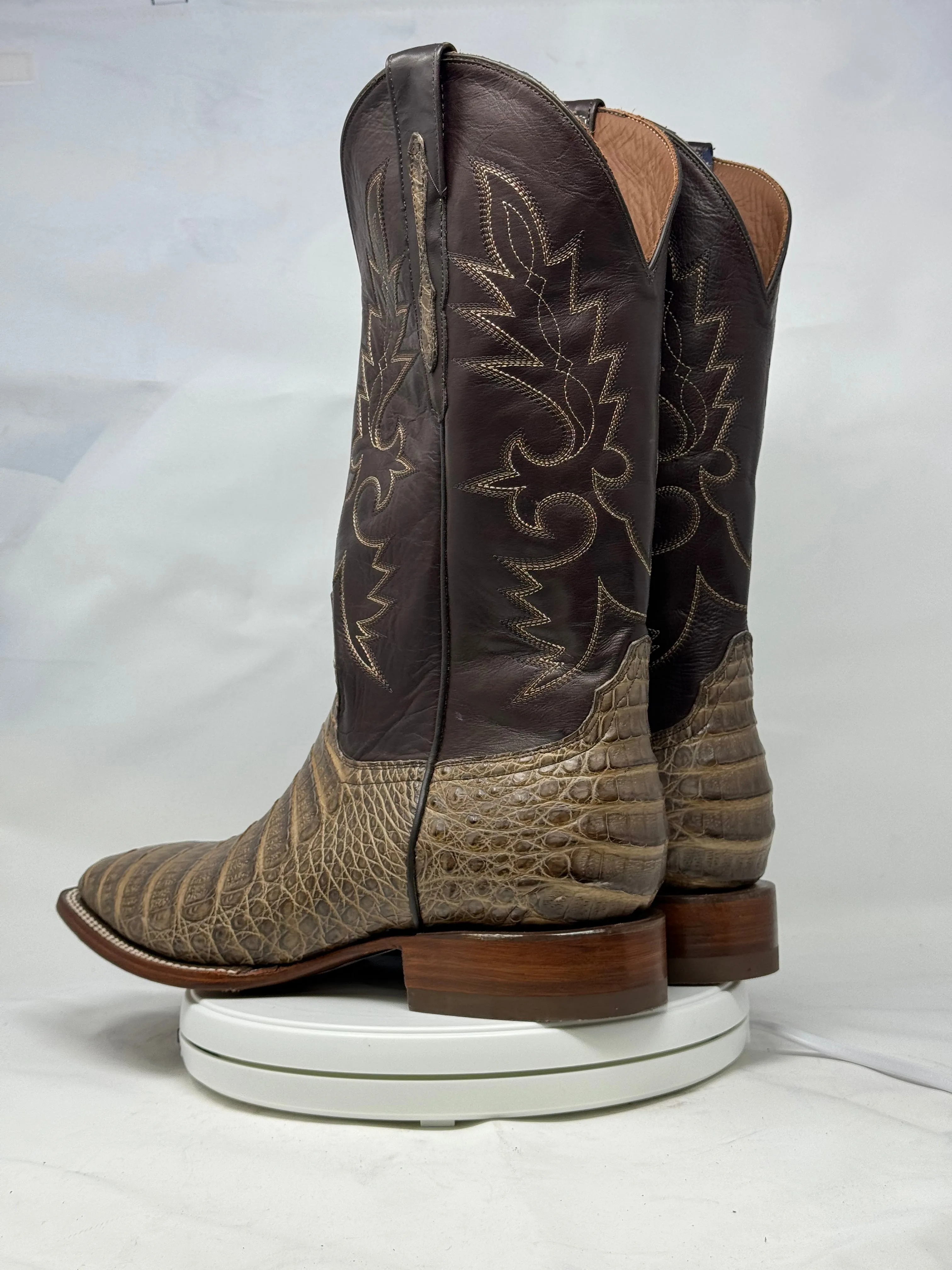 DJ2048 | Don Juan Boots Men's Caiman Belly Choco Mink H Toe P