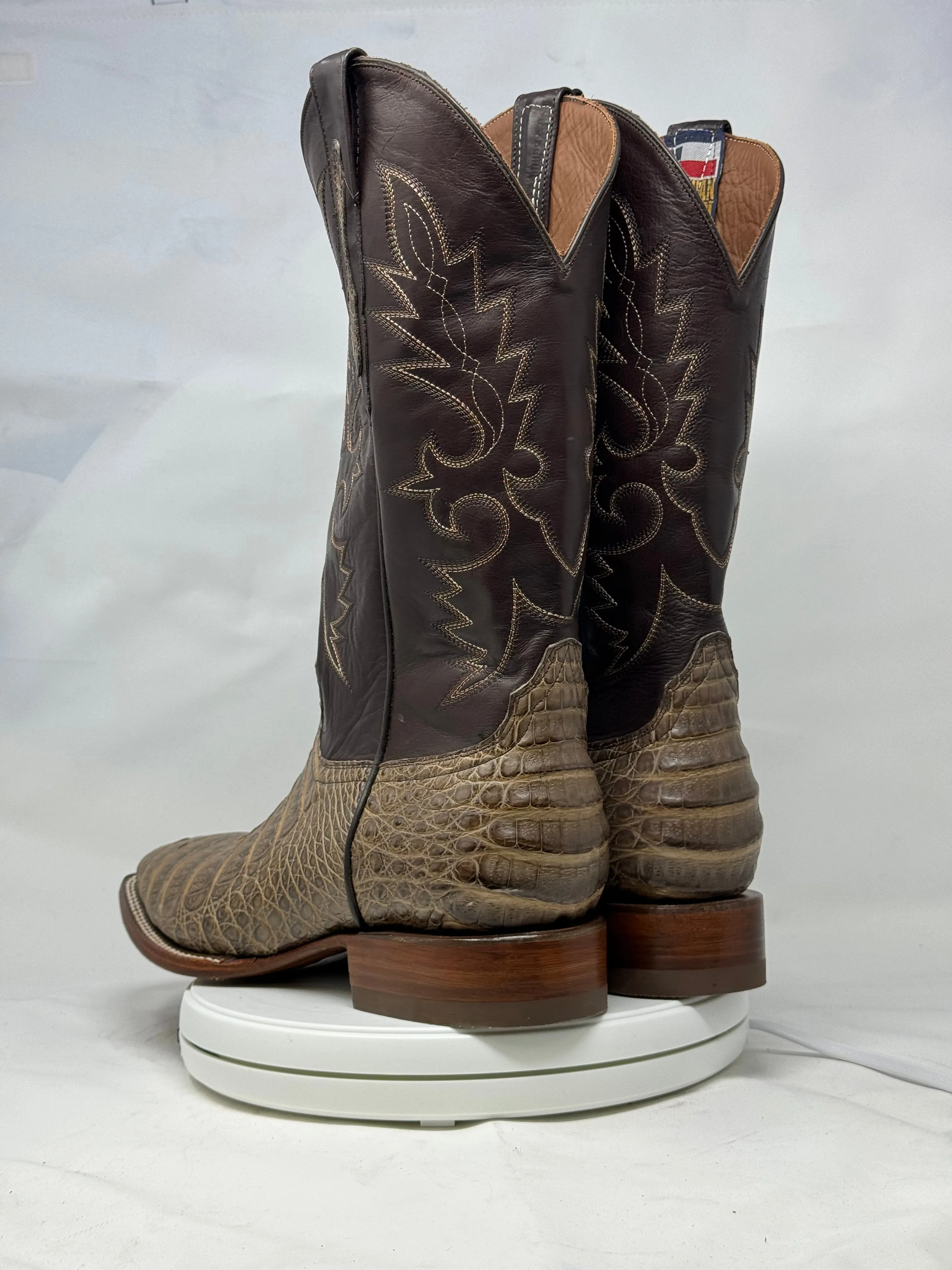 DJ2048 | Don Juan Boots Men's Caiman Belly Choco Mink H Toe P