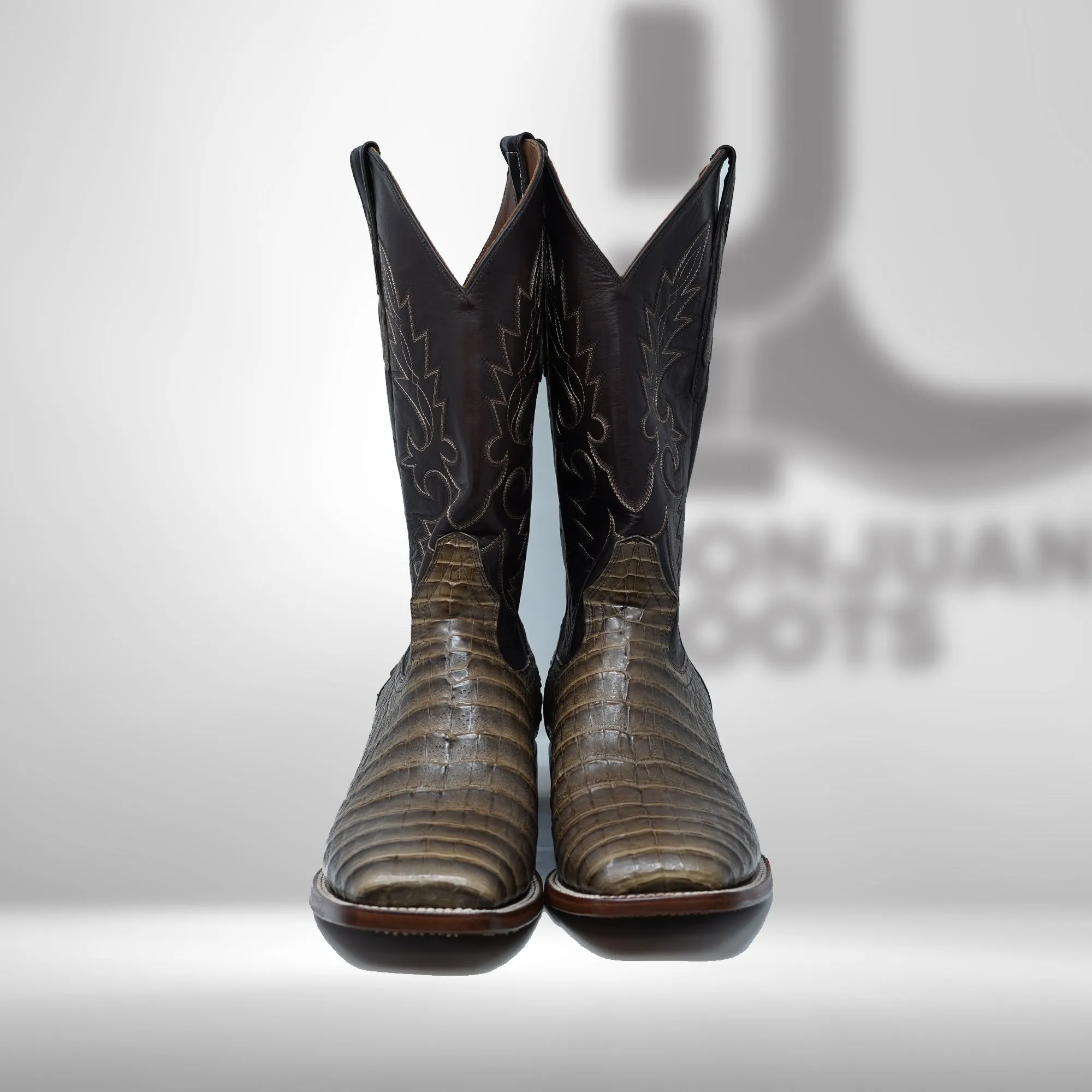 DJ2048 | Don Juan Boots Men's Caiman Belly Choco Mink H Toe P