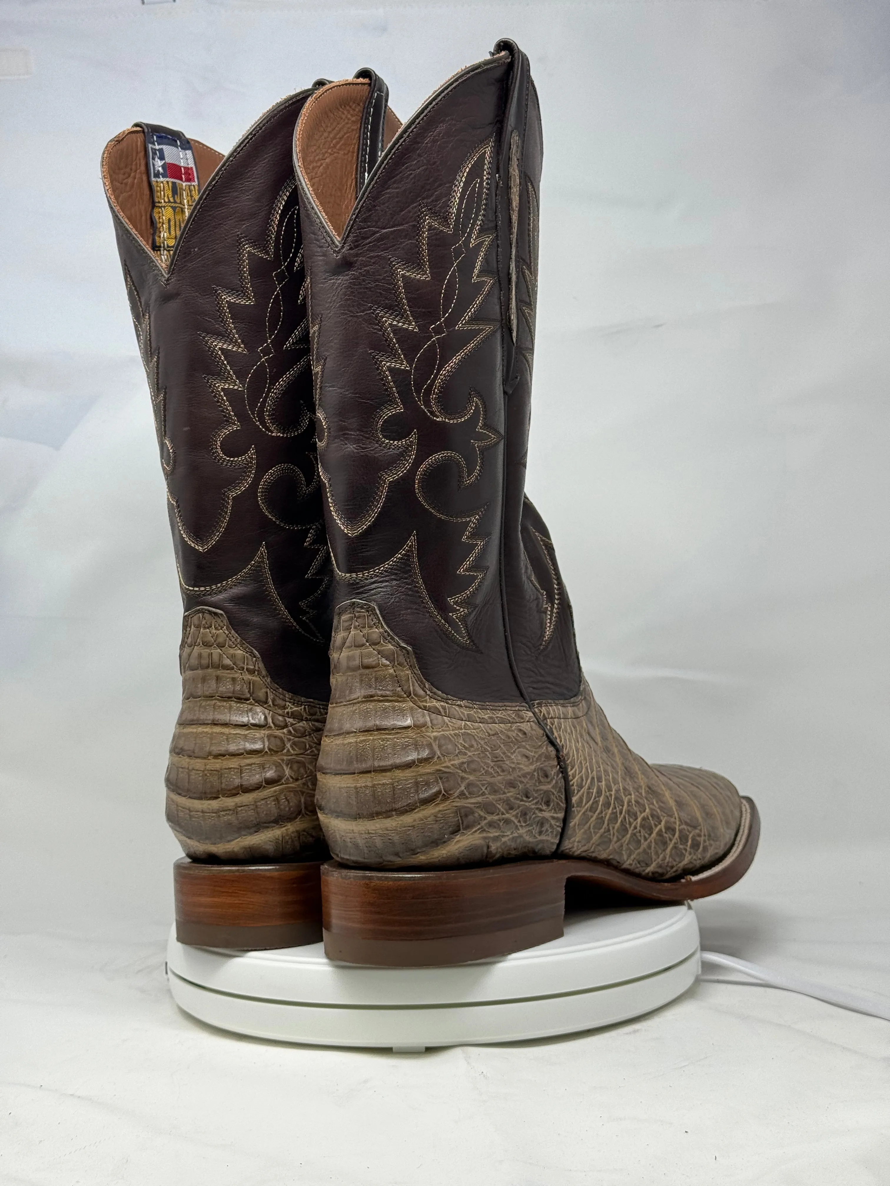 DJ2048 | Don Juan Boots Men's Caiman Belly Choco Mink H Toe P