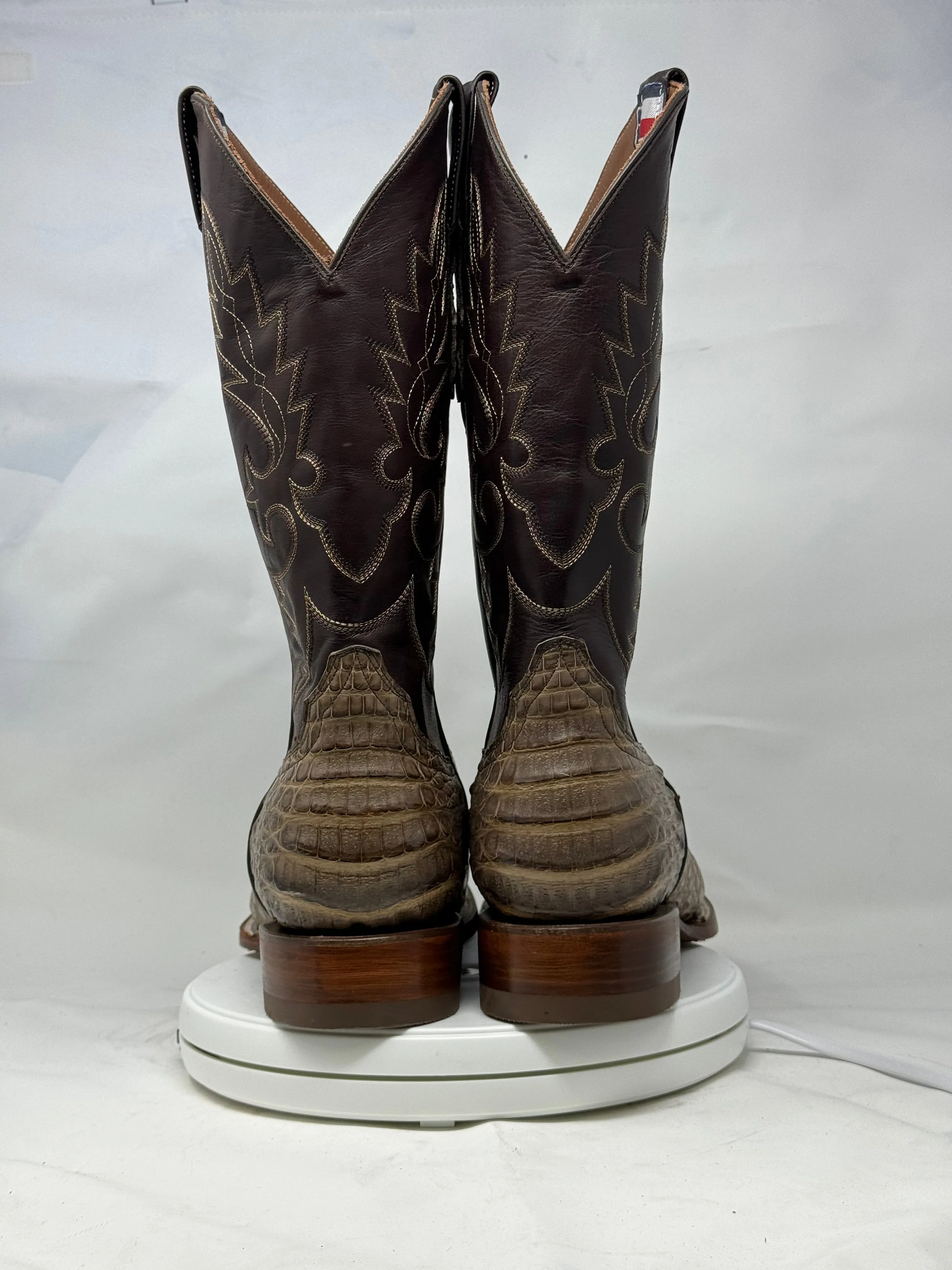 DJ2048 | Don Juan Boots Men's Caiman Belly Choco Mink H Toe P