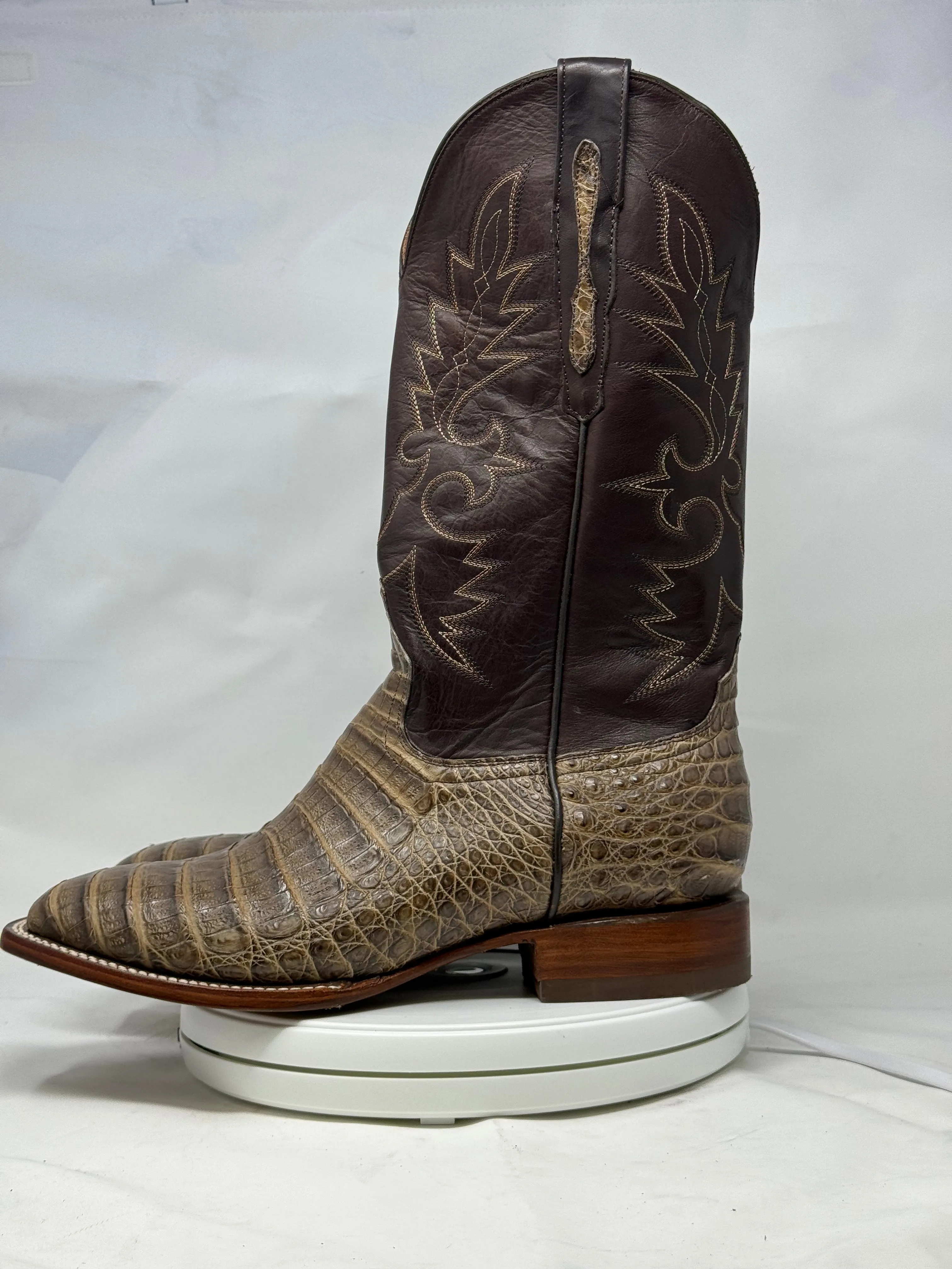 DJ2048 | Don Juan Boots Men's Caiman Belly Choco Mink H Toe P