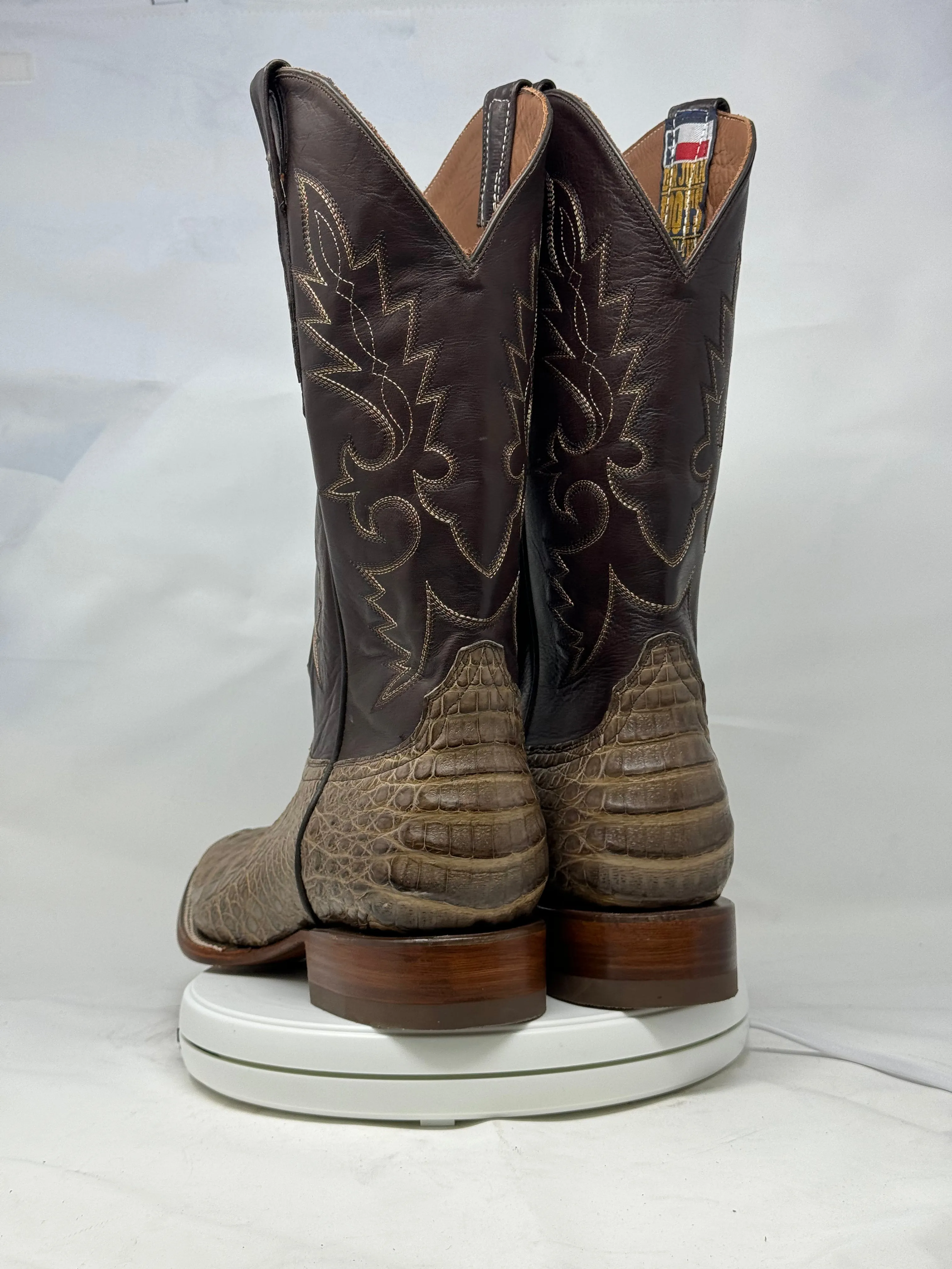 DJ2048 | Don Juan Boots Men's Caiman Belly Choco Mink H Toe P