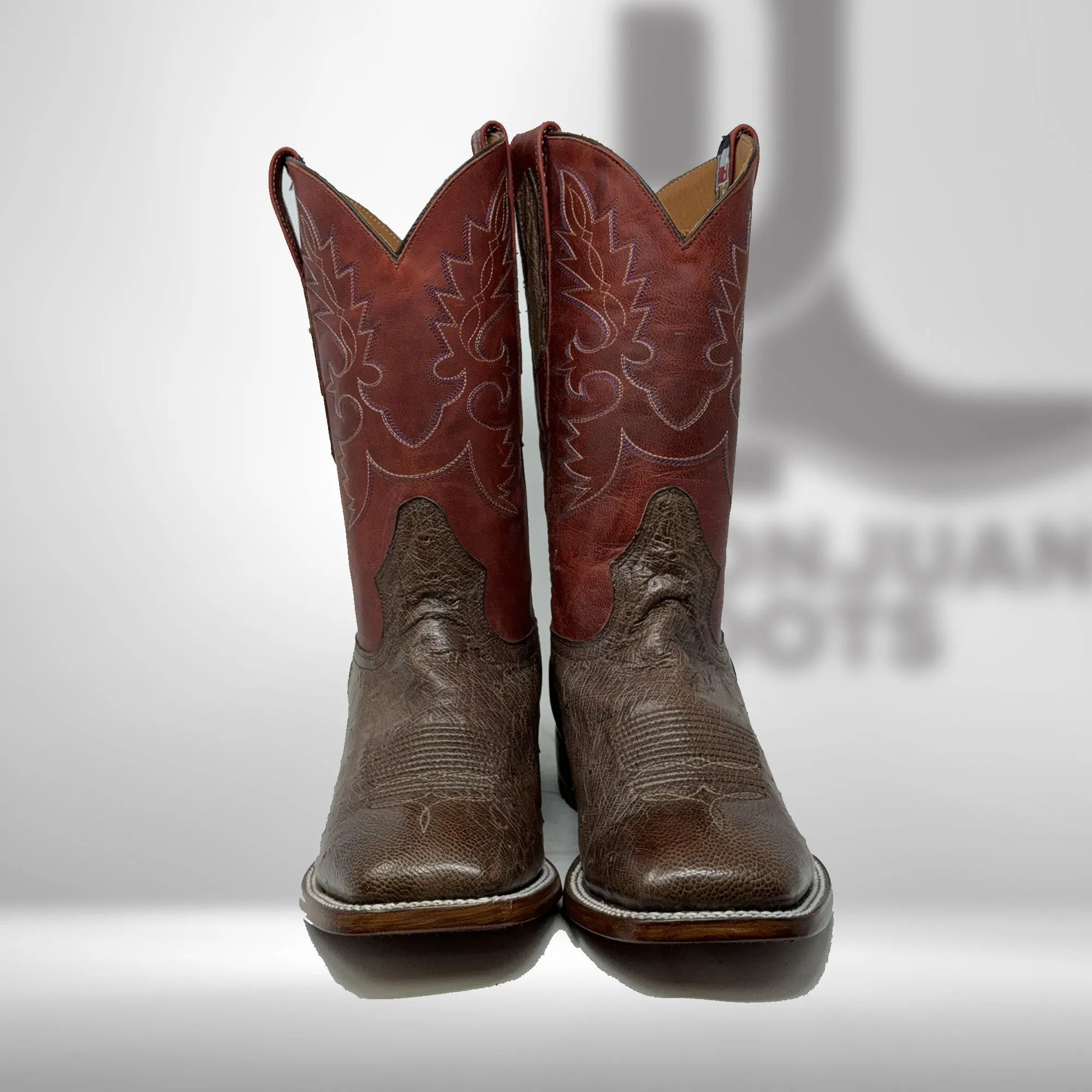 Dj3015 | Don Juan Boots Men's Ostrich Belly Kango Tobac Htoe