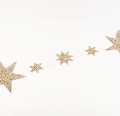 Eco Glitter Stars Garland