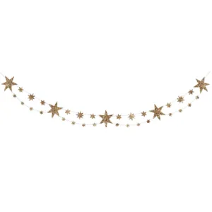 Eco Glitter Stars Garland