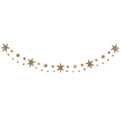 Eco Glitter Stars Garland