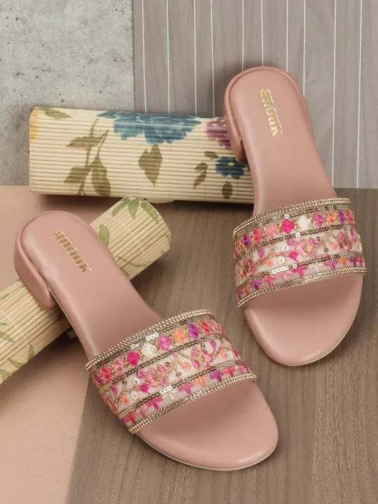 Embellished Block Heels