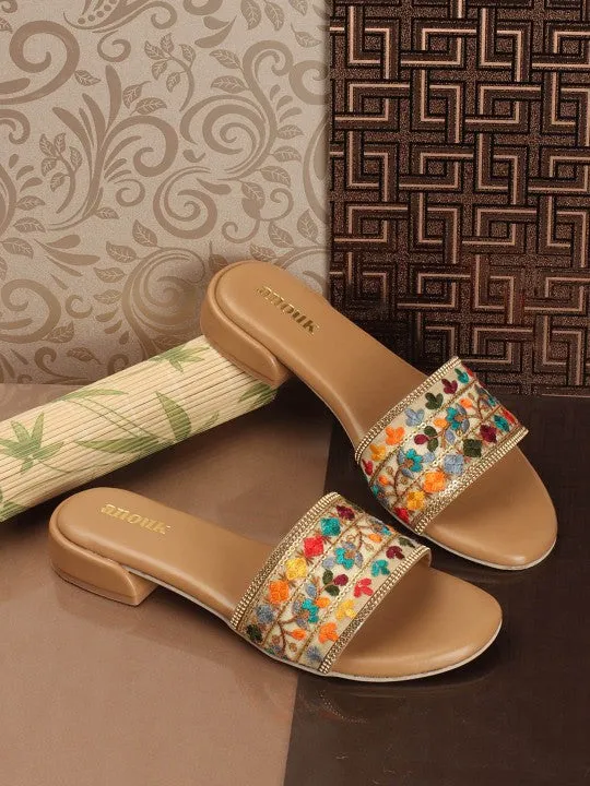 Embellished Block Heels