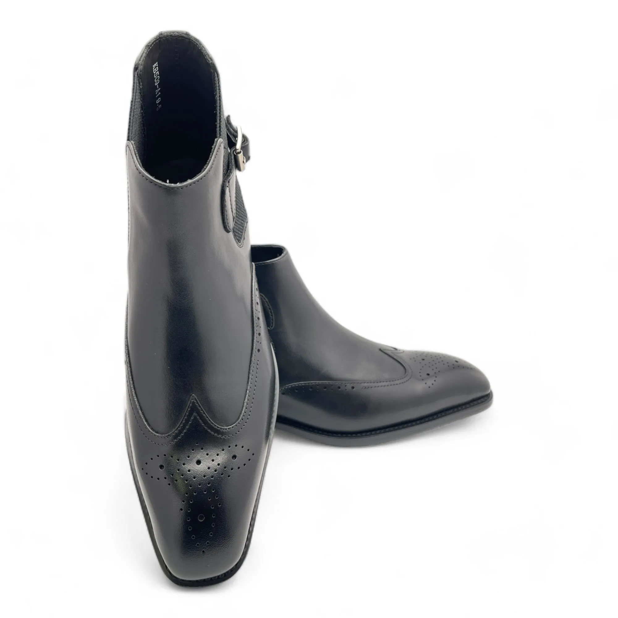 Embossed Croc Leather Dress Boot