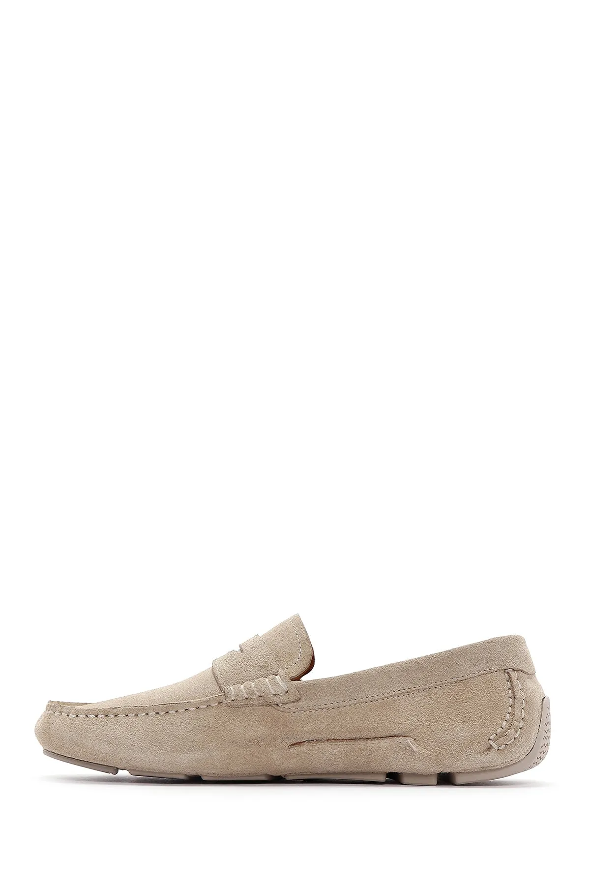 Erkek Bej Deri Casual Loafer