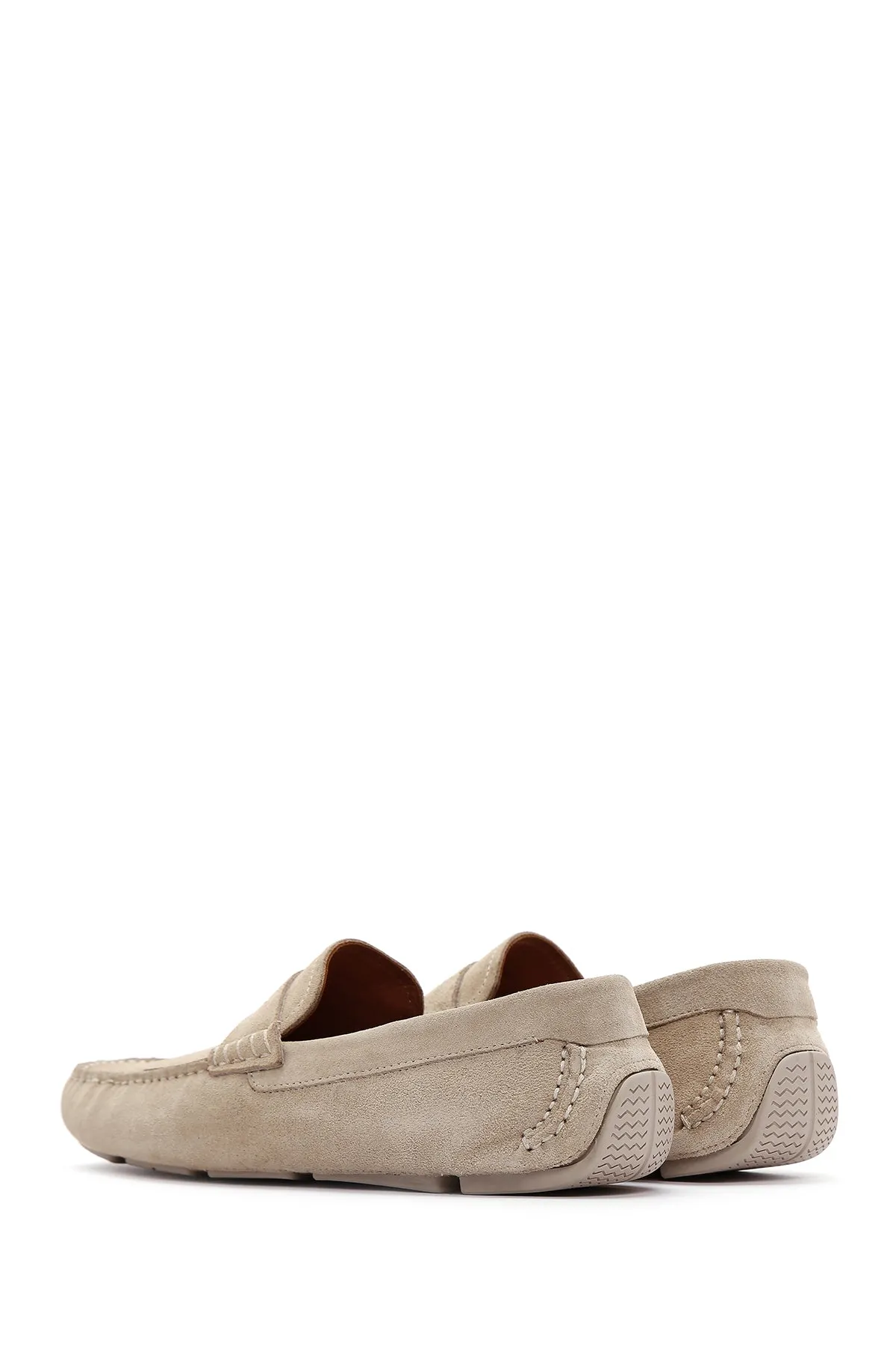 Erkek Bej Deri Casual Loafer