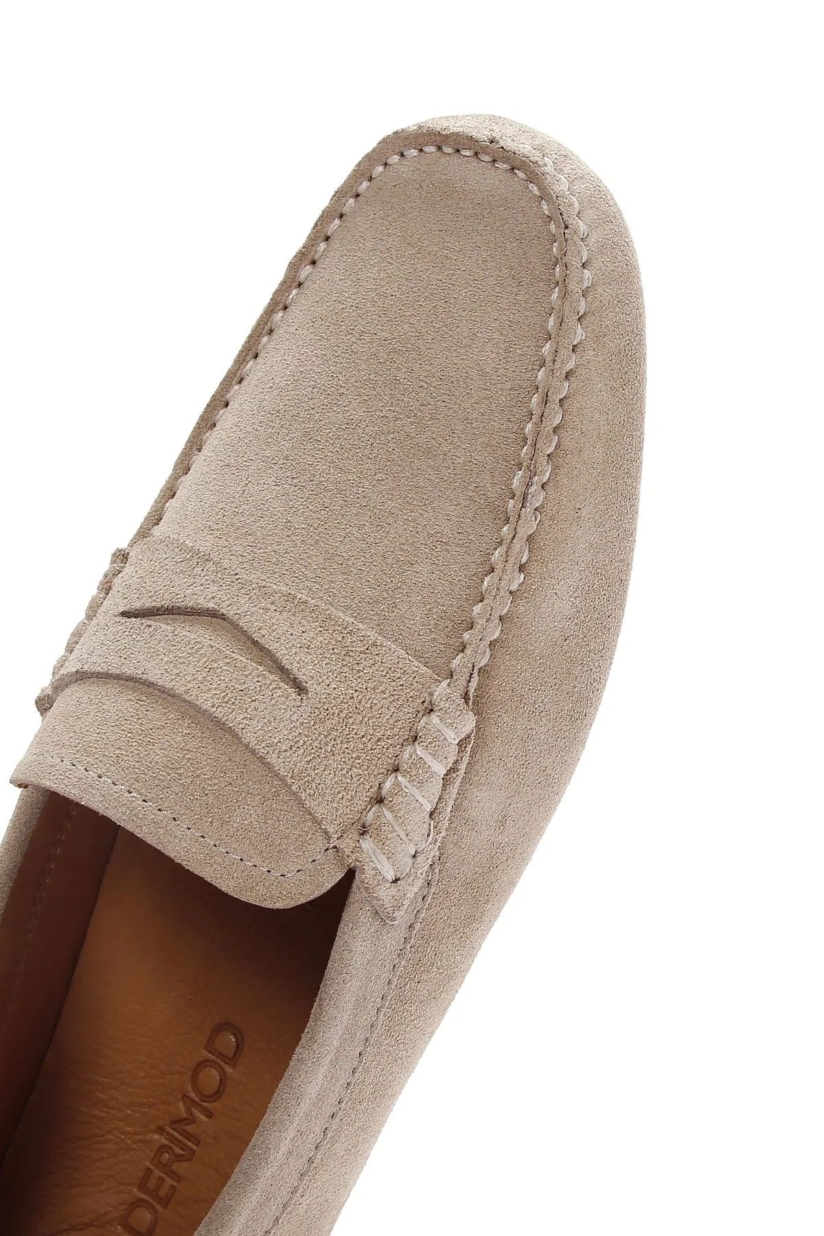 Erkek Bej Deri Casual Loafer
