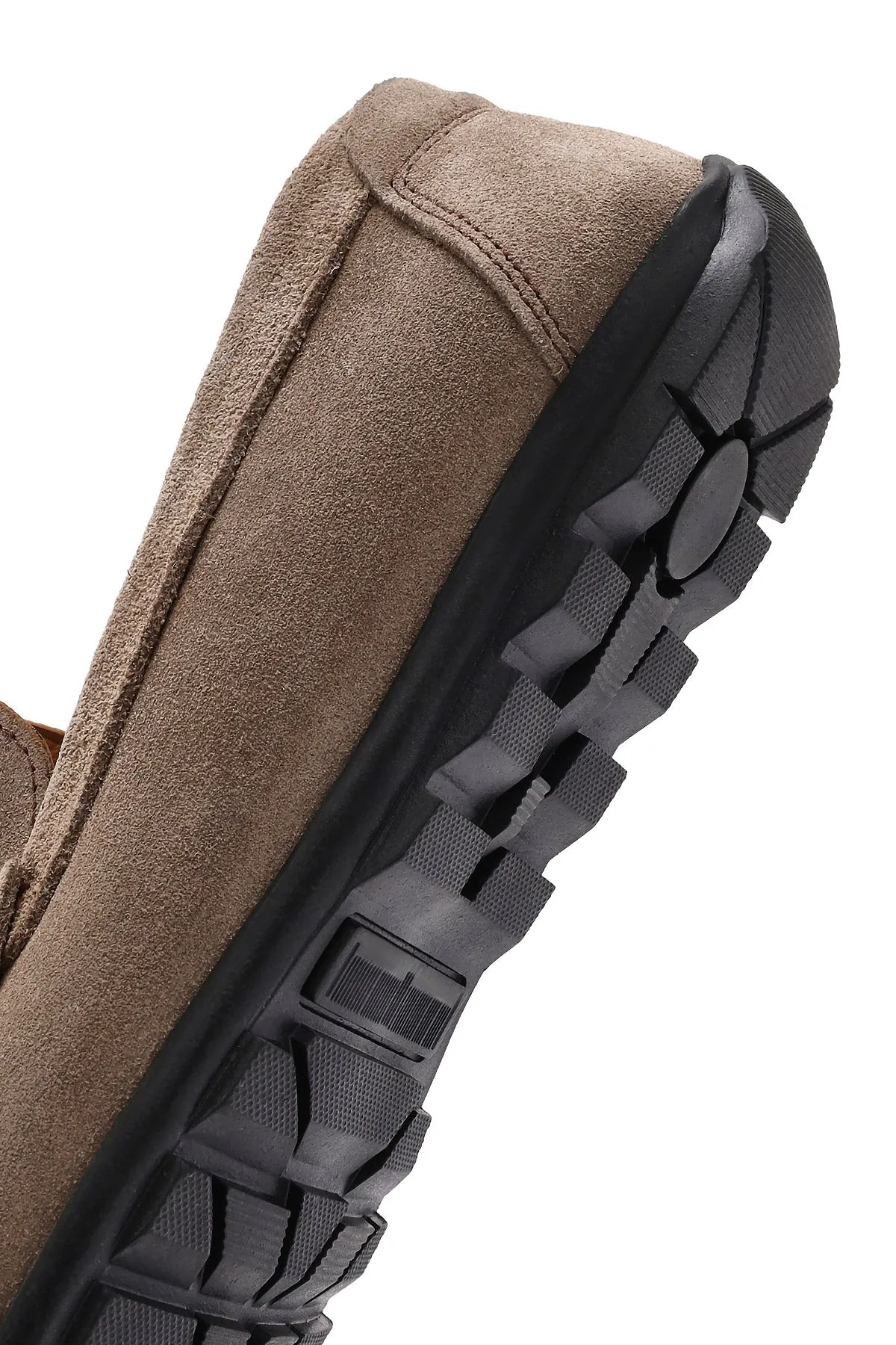 Erkek Bej Püsküllü Süet Deri Casual Loafer