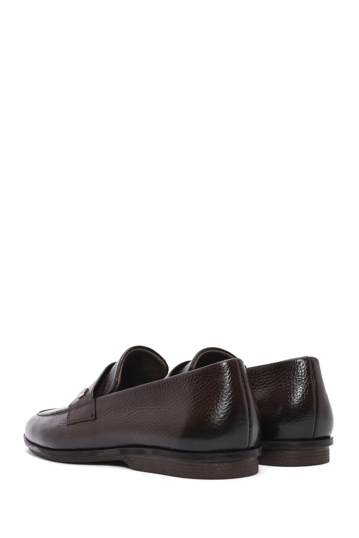 Erkek Kahverengi Deri Casual Loafer