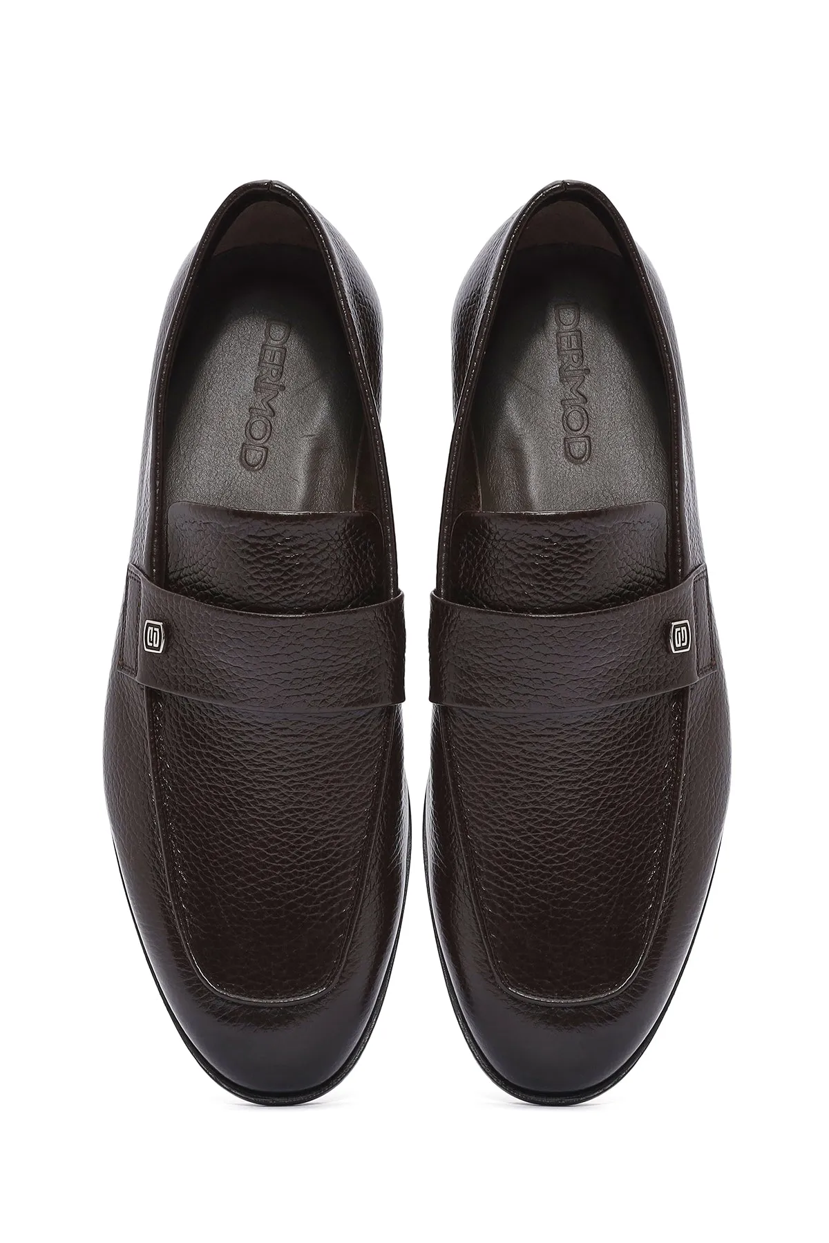 Erkek Kahverengi Deri Casual Loafer