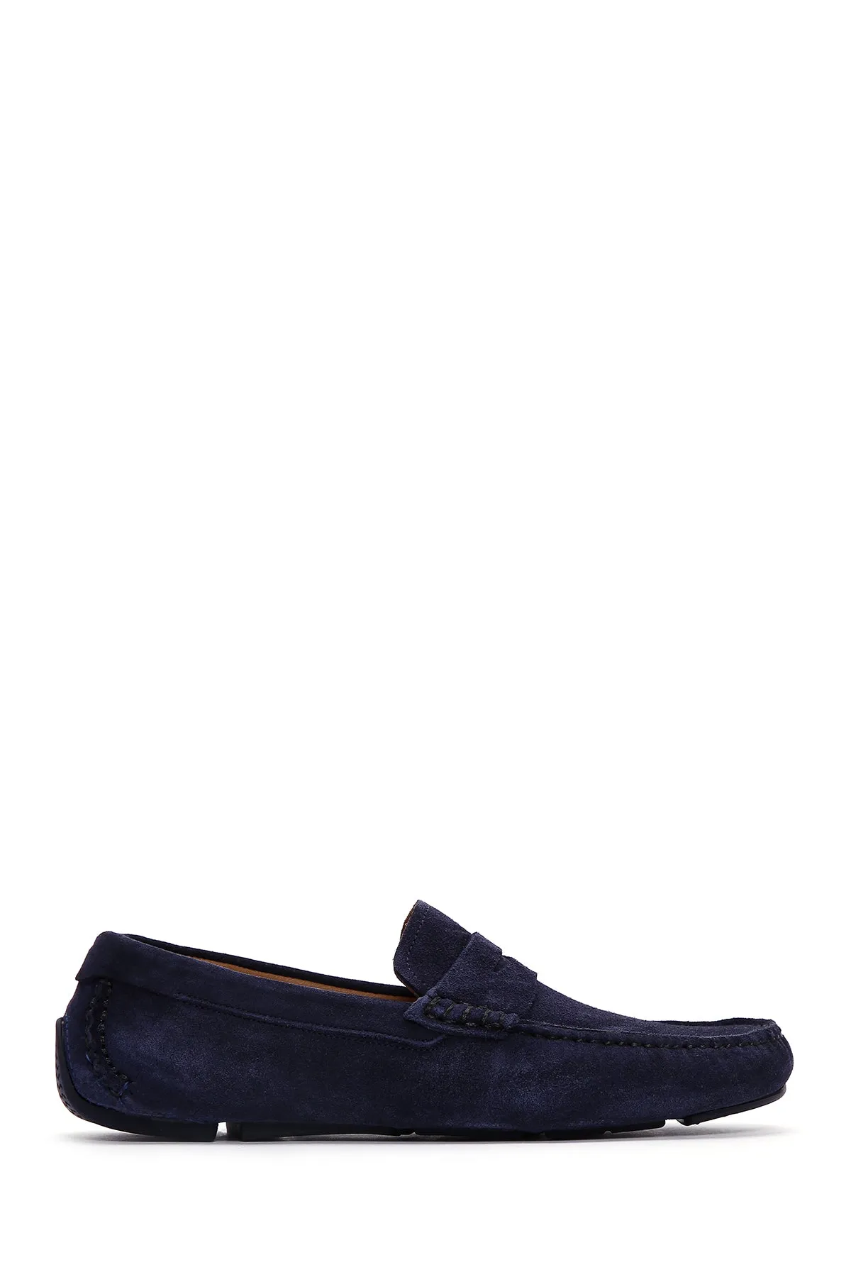 Erkek Lacivert Deri Casual Loafer