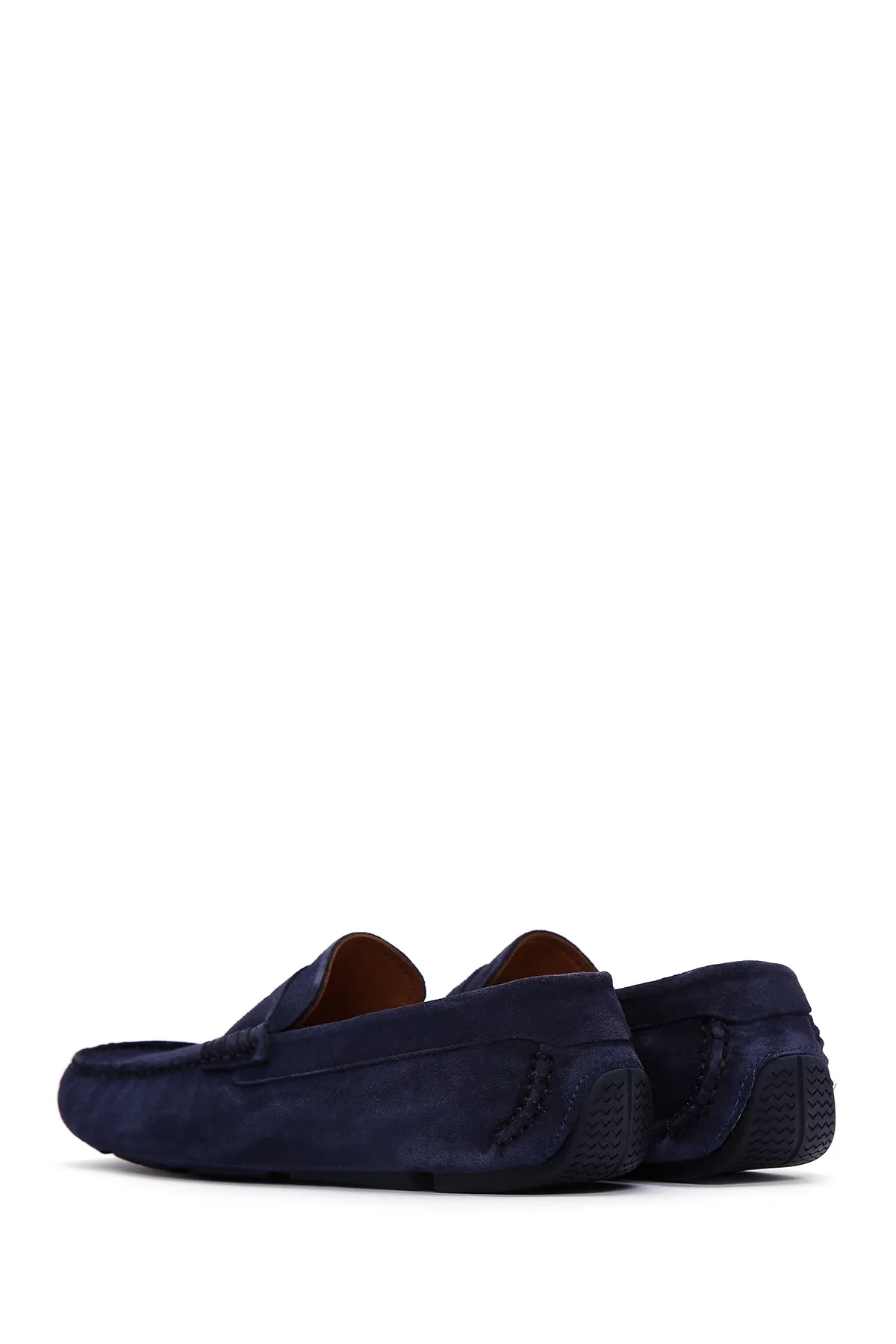 Erkek Lacivert Deri Casual Loafer