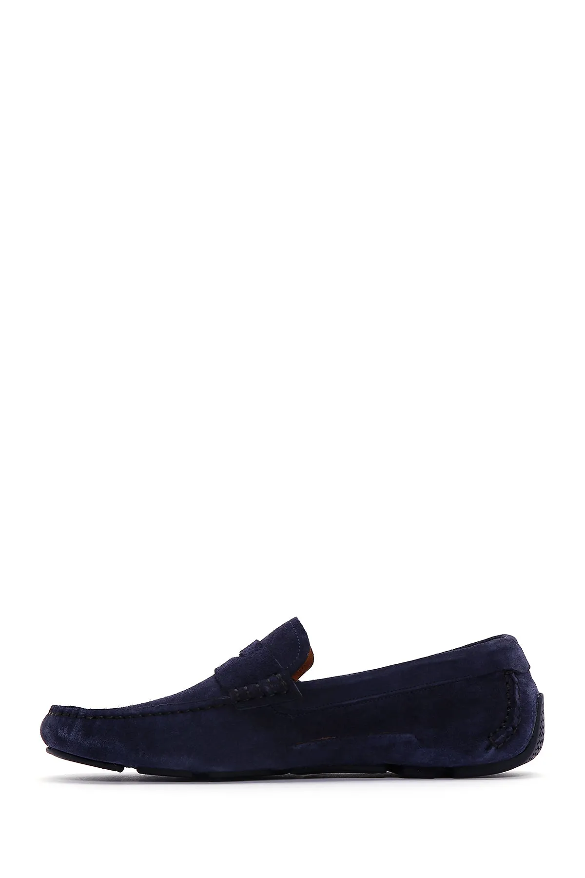 Erkek Lacivert Deri Casual Loafer
