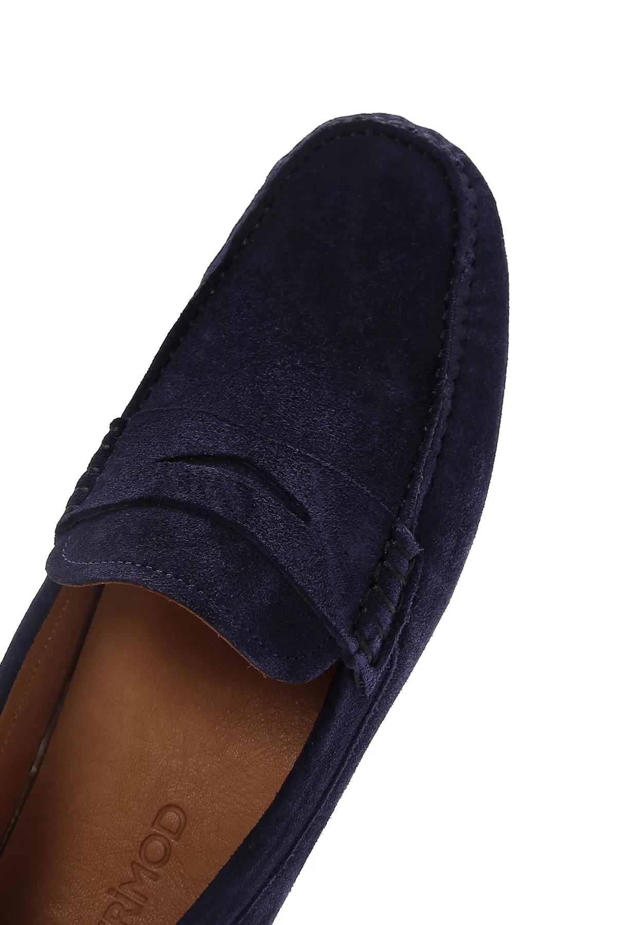 Erkek Lacivert Deri Casual Loafer