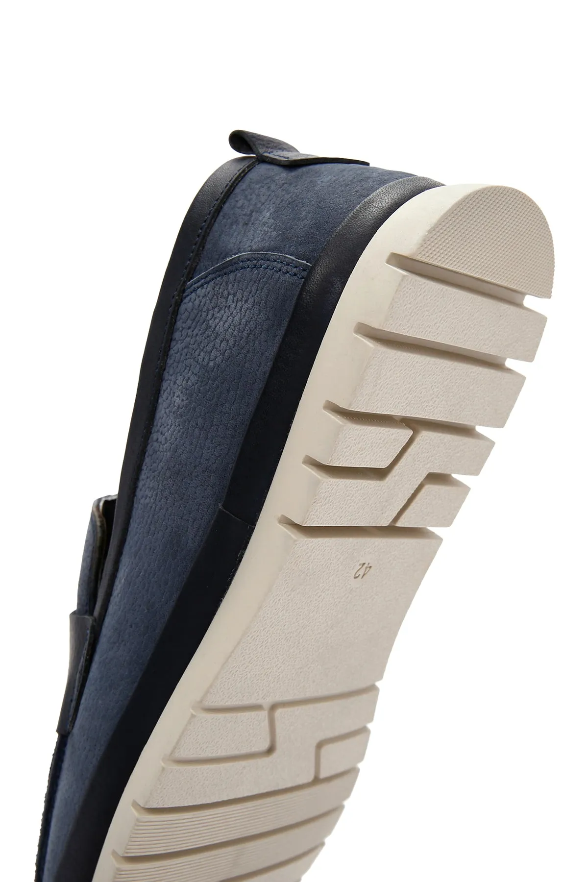 Erkek Lacivert Nubuk Deri Casual Loafer