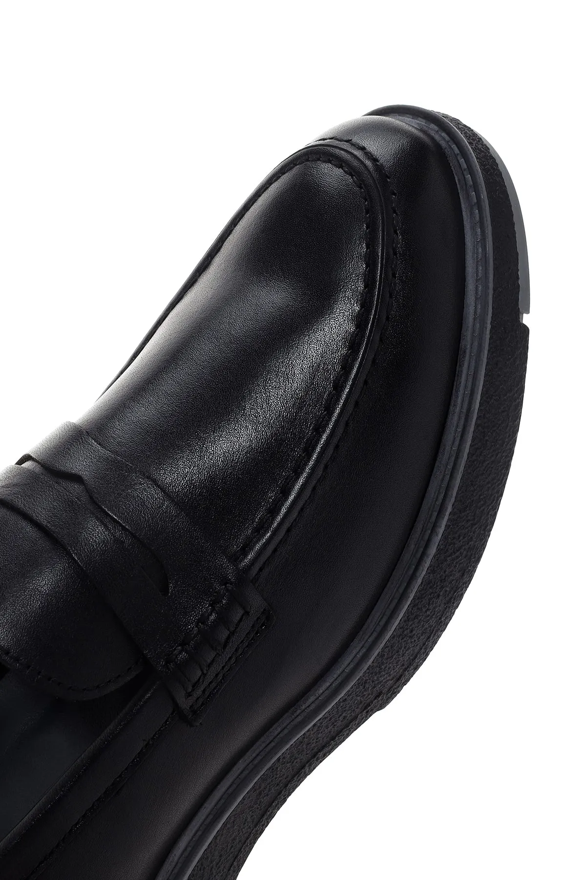 Erkek Siyah Casual Deri Loafer