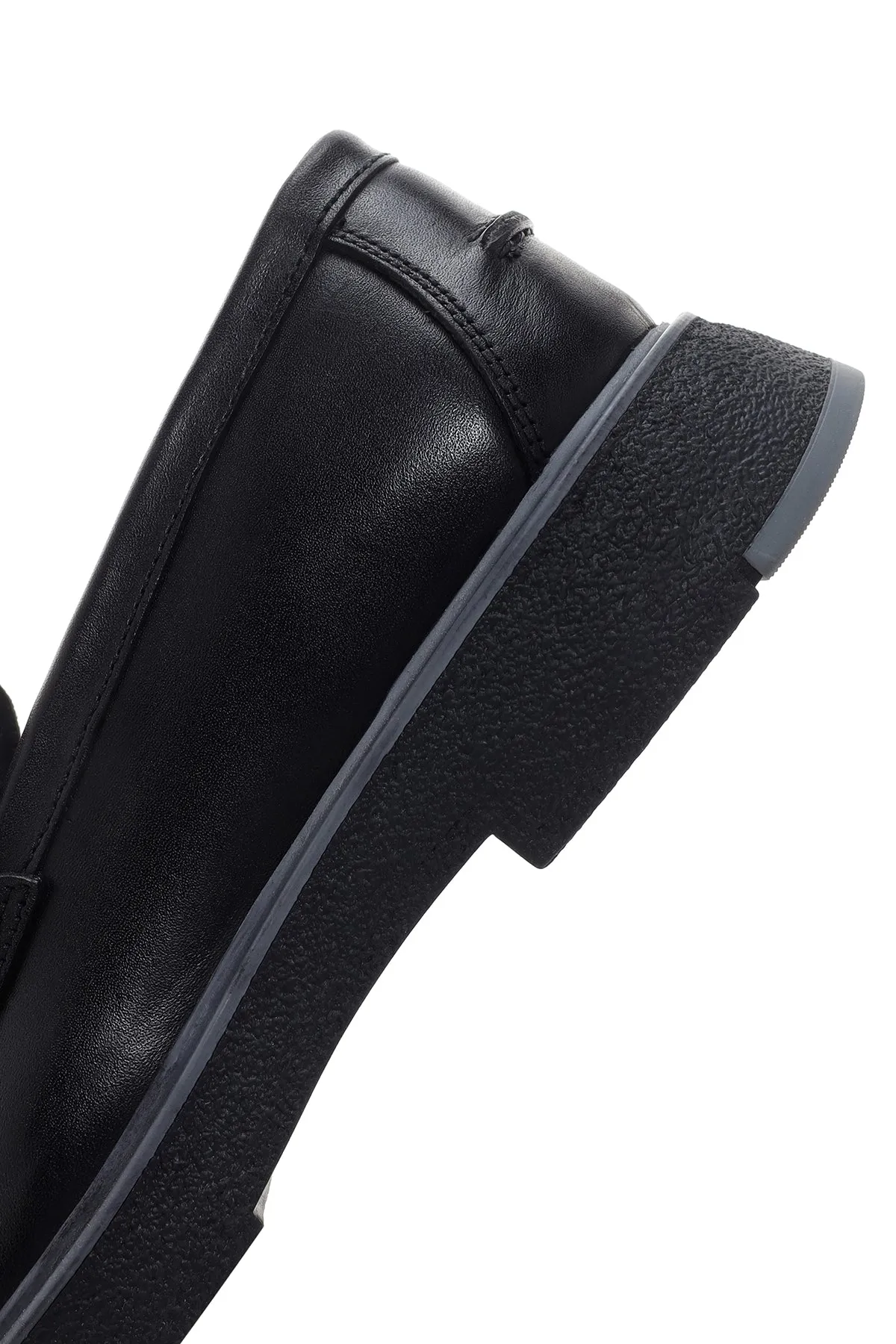 Erkek Siyah Casual Deri Loafer