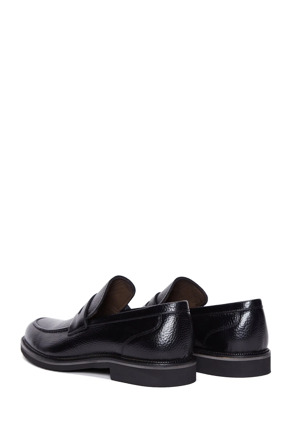 Erkek Siyah Deri Casual Loafer