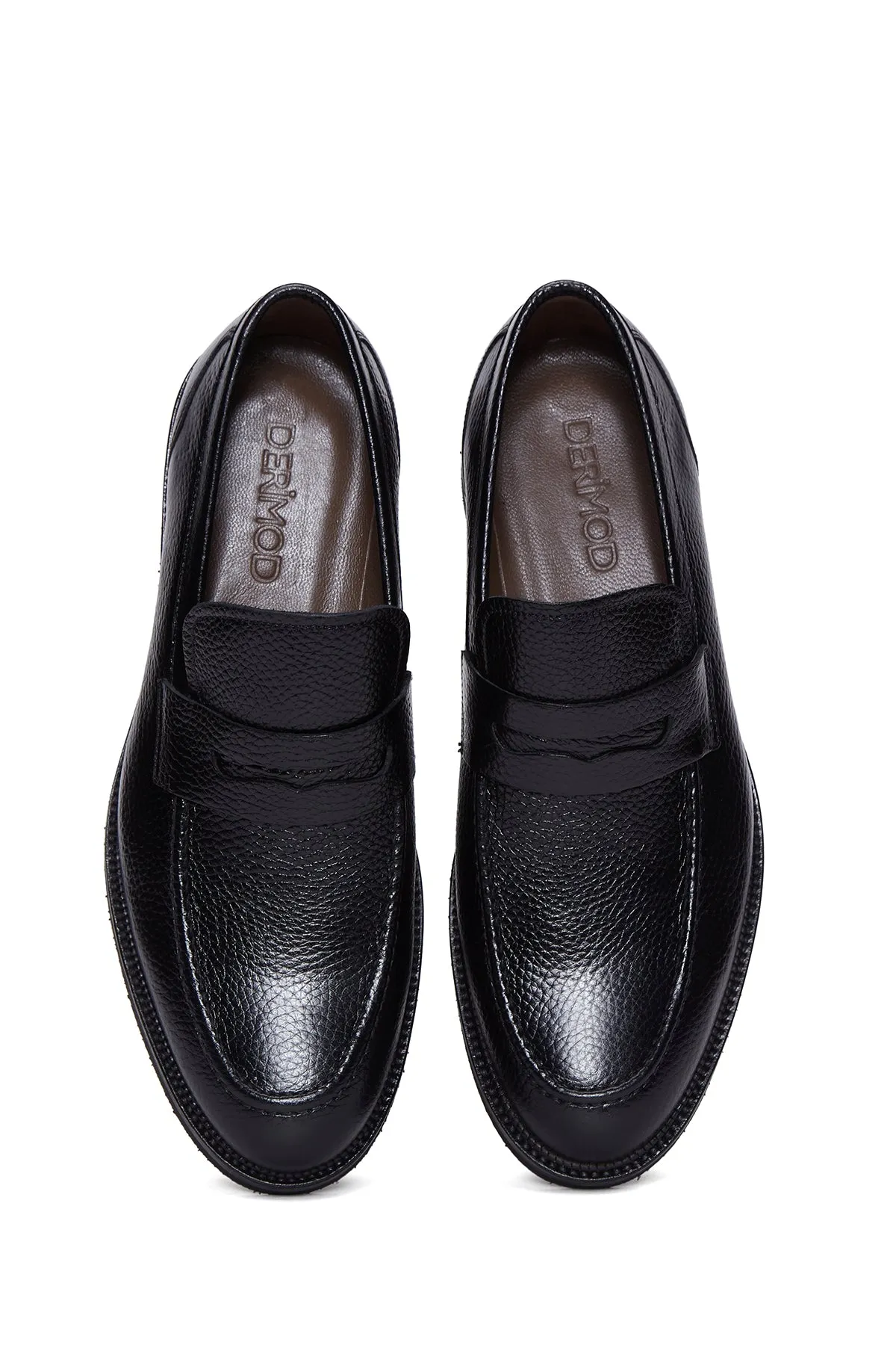 Erkek Siyah Deri Casual Loafer