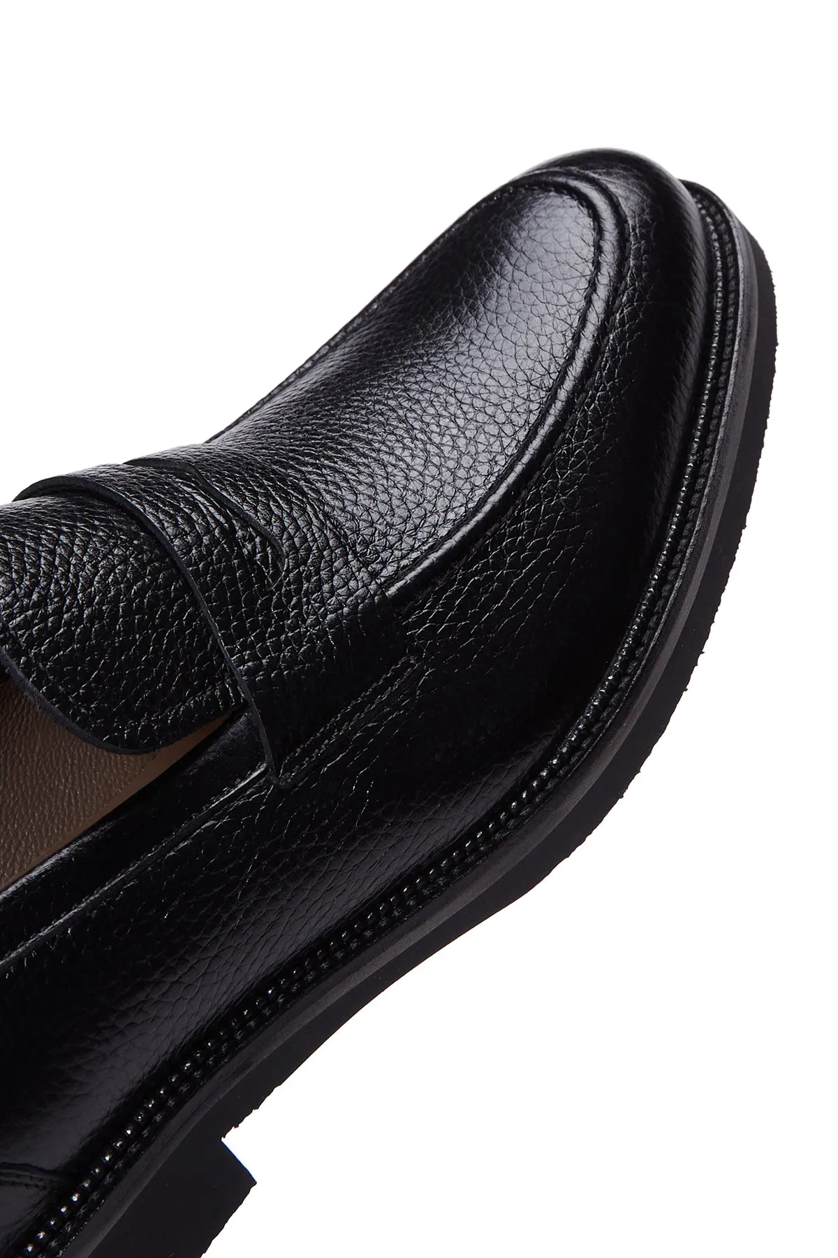 Erkek Siyah Deri Casual Loafer