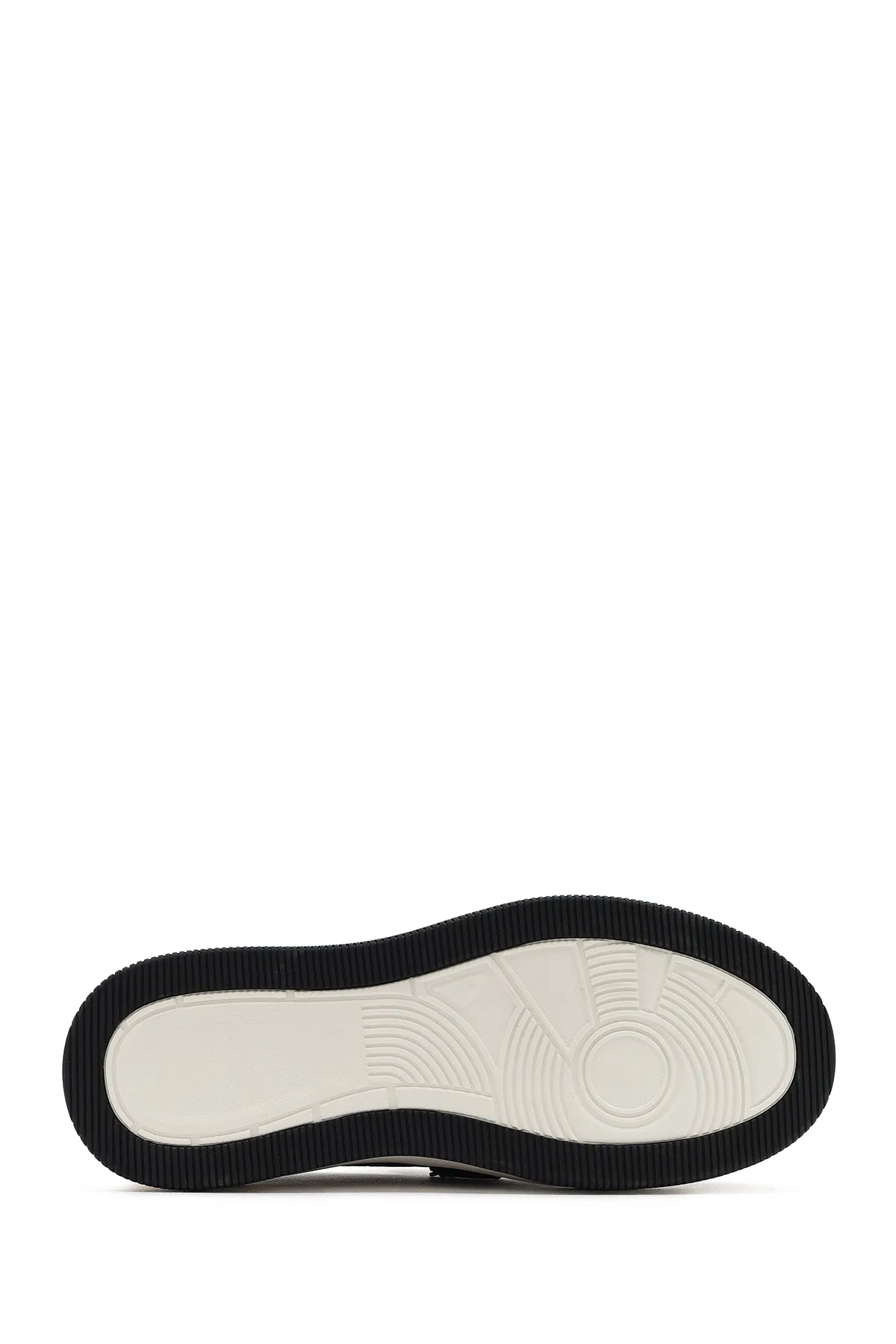 Erkek Siyah Kalın Tabanlı Deri Casual Loafer