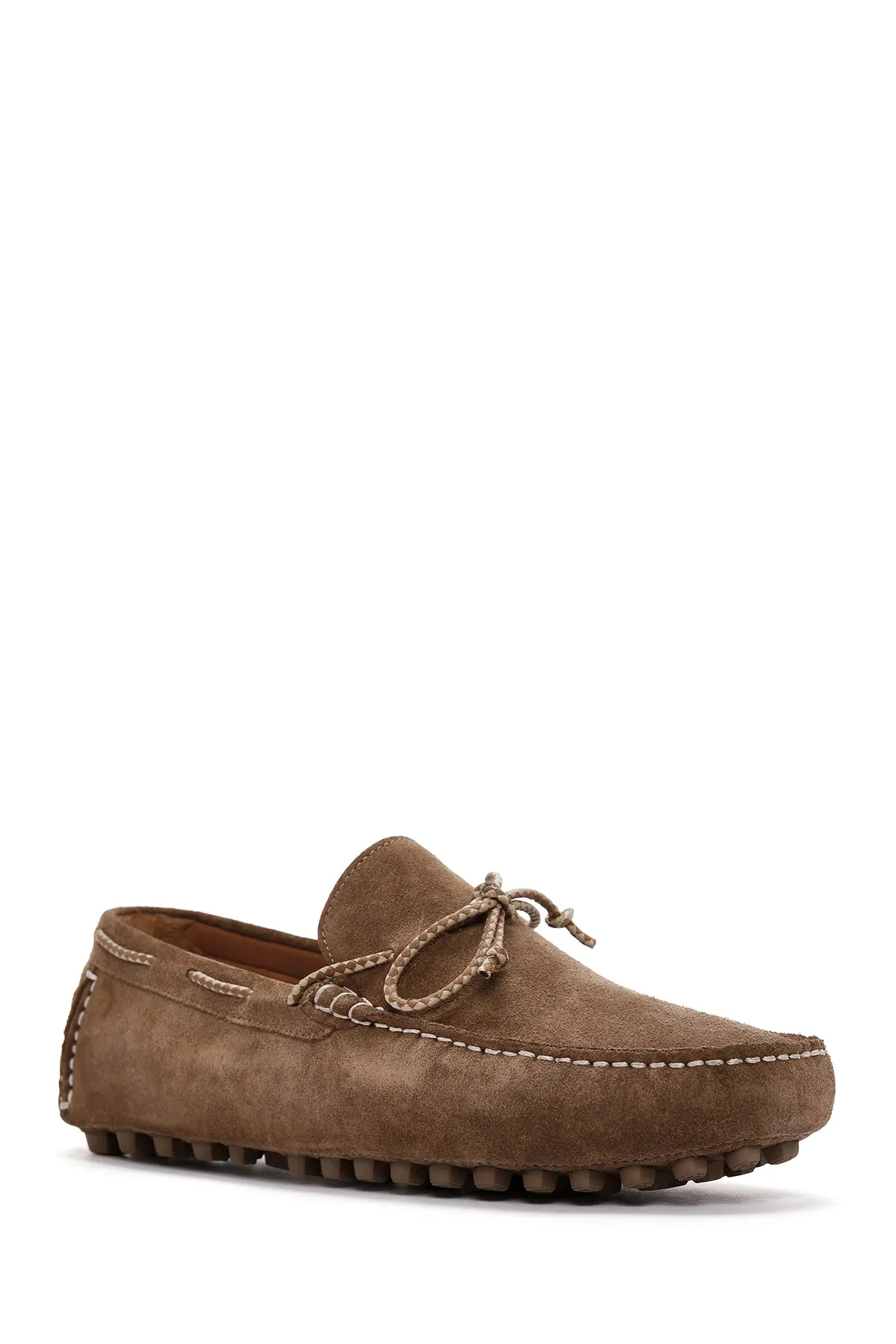 Erkek Vizon Süet Deri Casual Loafer