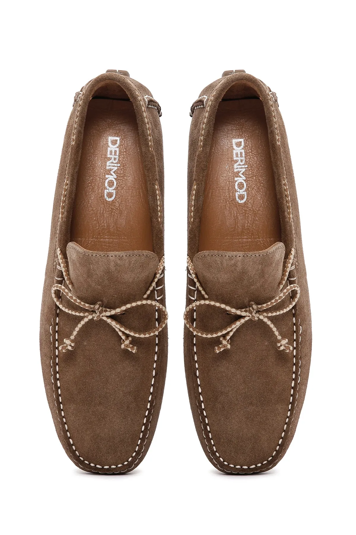 Erkek Vizon Süet Deri Casual Loafer