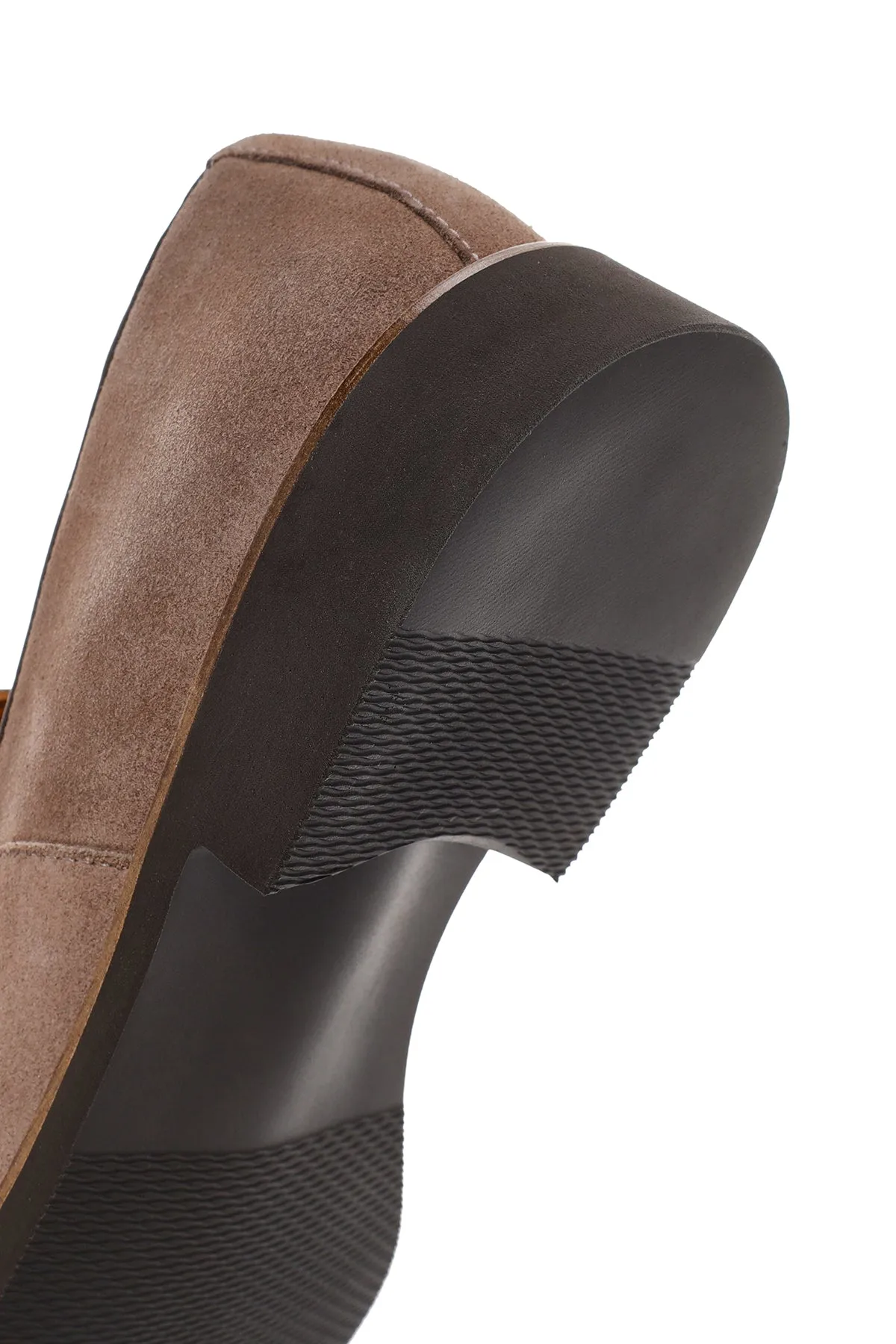 Erkek Vizon Süet Deri Casual Loafer