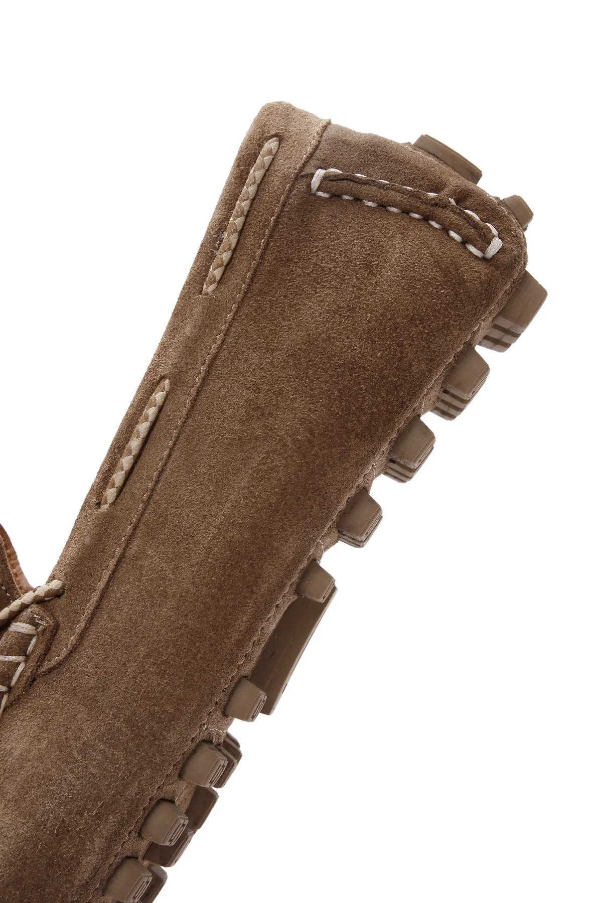 Erkek Vizon Süet Deri Casual Loafer