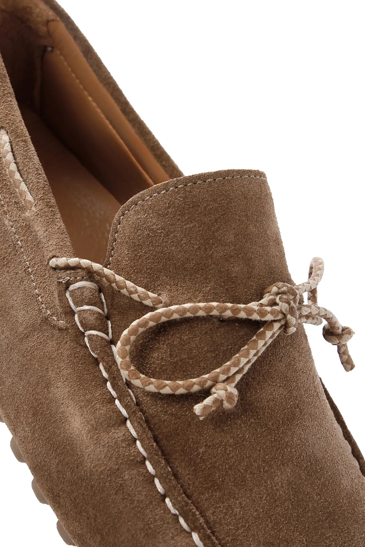 Erkek Vizon Süet Deri Casual Loafer