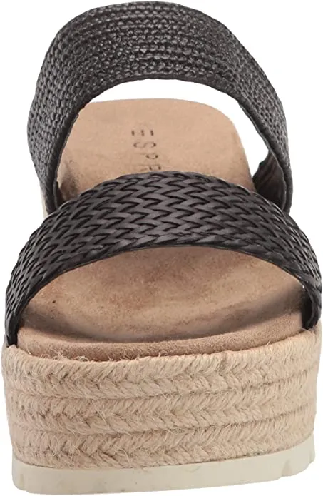 Esprit Women's ARIA Wedge Sandal, Black, 9.5
