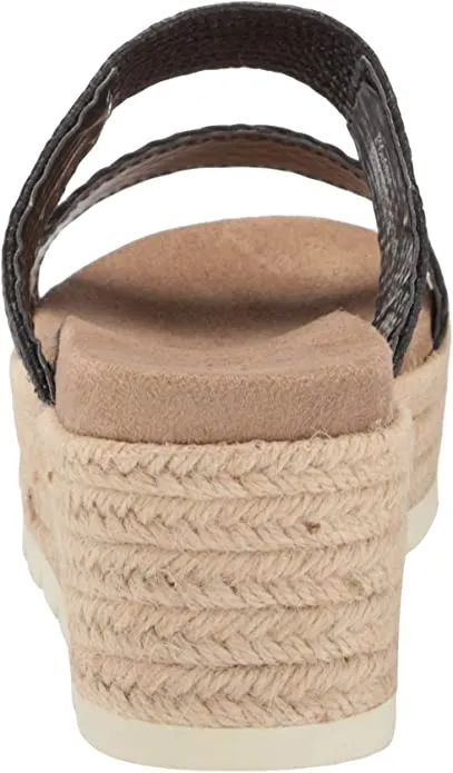 Esprit Women's ARIA Wedge Sandal, Black, 9.5