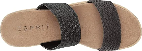 Esprit Women's ARIA Wedge Sandal, Black, 9.5