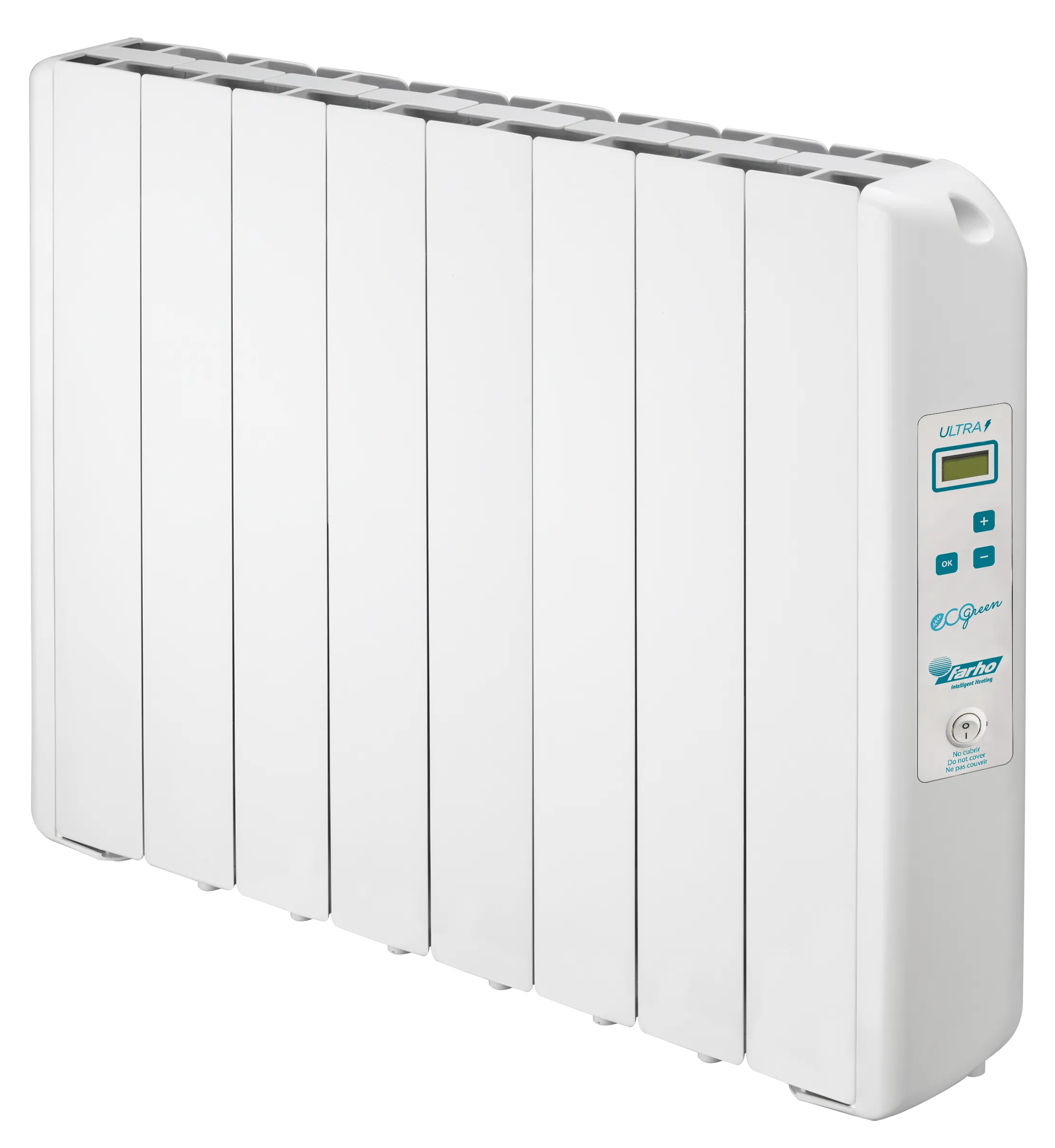 Farho ECGU08 Eco Green Ultra 08 elements 1330W Low Consumption Radiator, Digital and Programmable