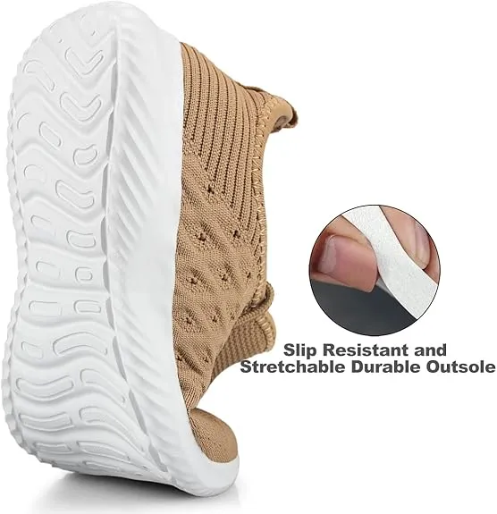FEETHIT Womens Non-slip Walking Sneaker Sandy
