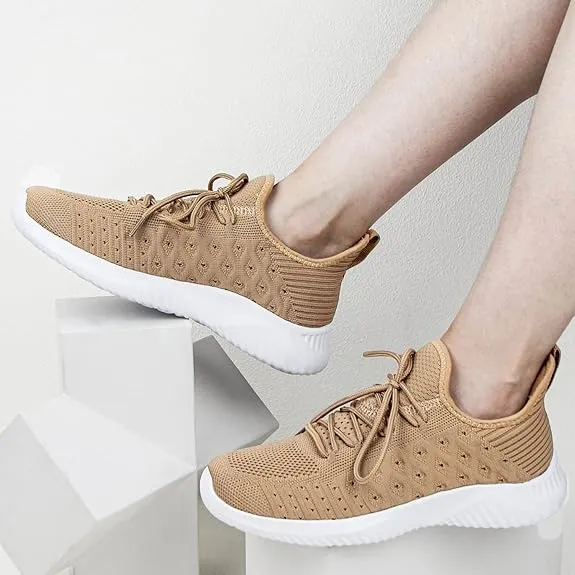 FEETHIT Womens Non-slip Walking Sneaker Sandy
