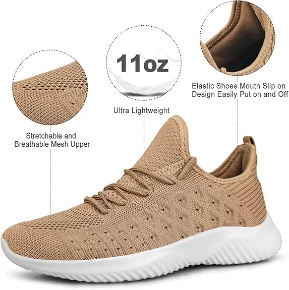 FEETHIT Womens Non-slip Walking Sneaker Sandy
