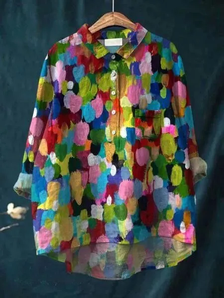 Femke | Linen Blouse with Floral Print