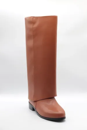 Flat high boot