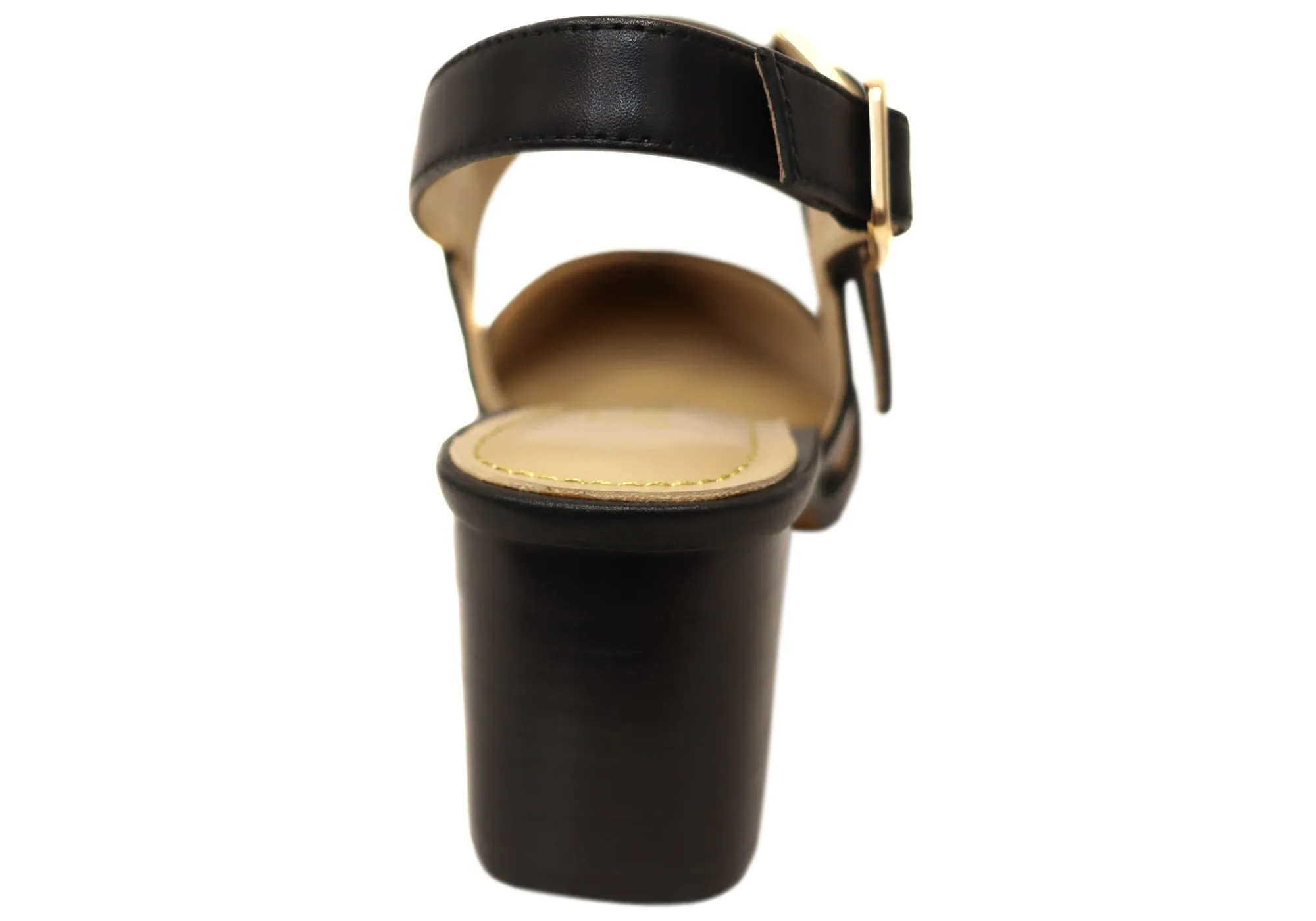 Florsheim Womens Comfortable Leather Adriana Point Toe Block Heels